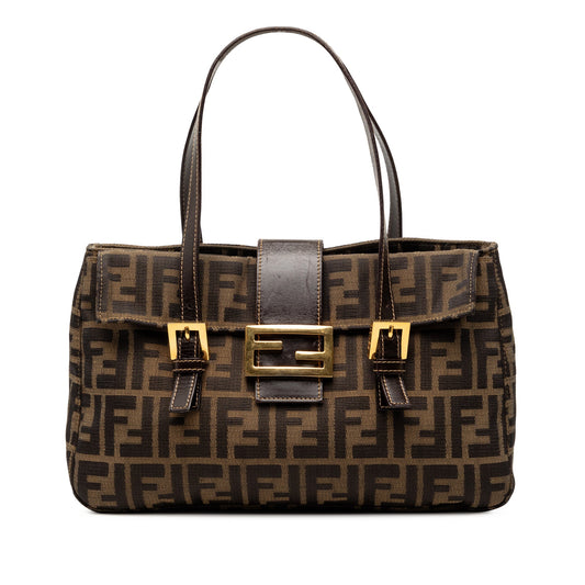 Fendi Zucca Canvas Shoulder Bag
