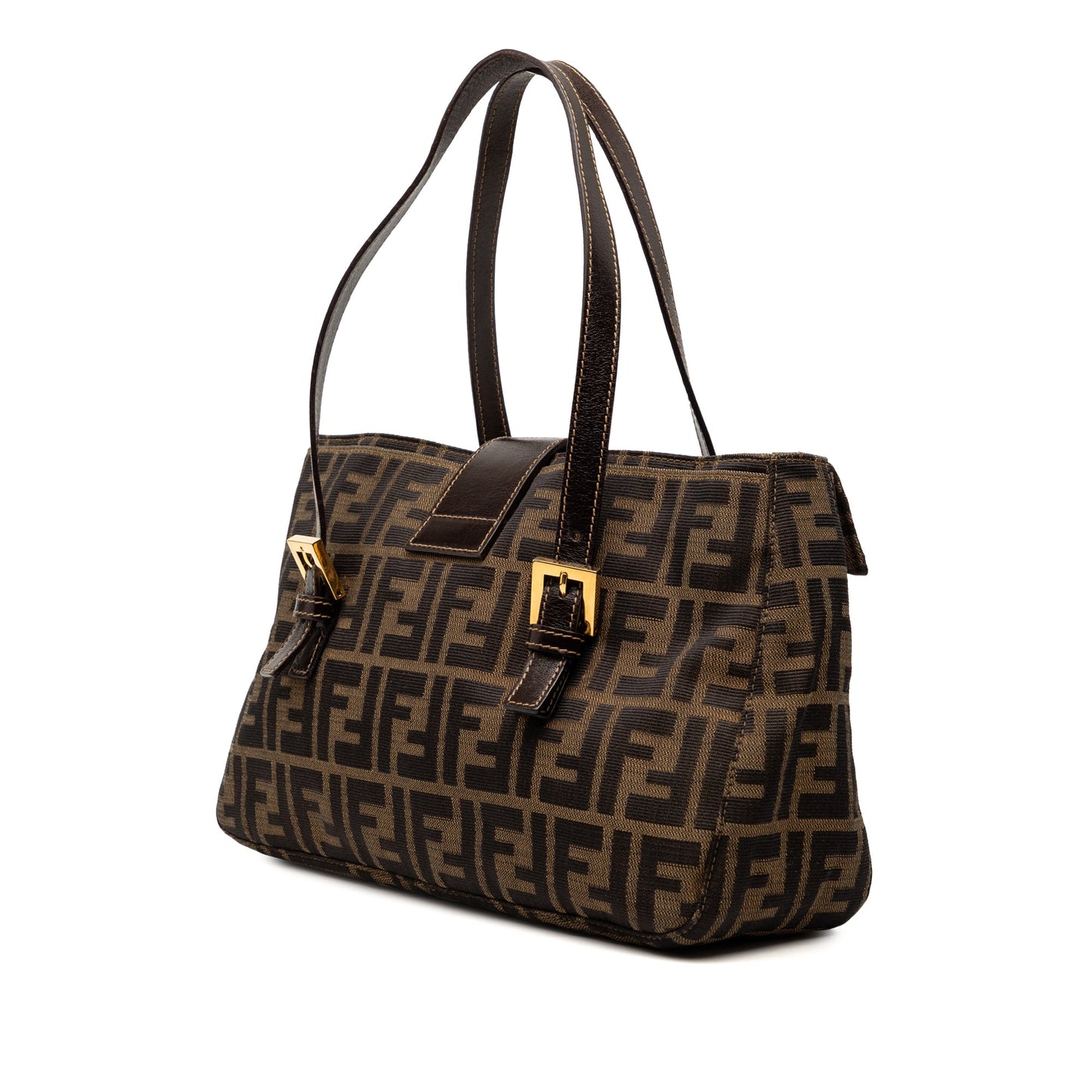 Fendi Zucca Canvas Shoulder Bag