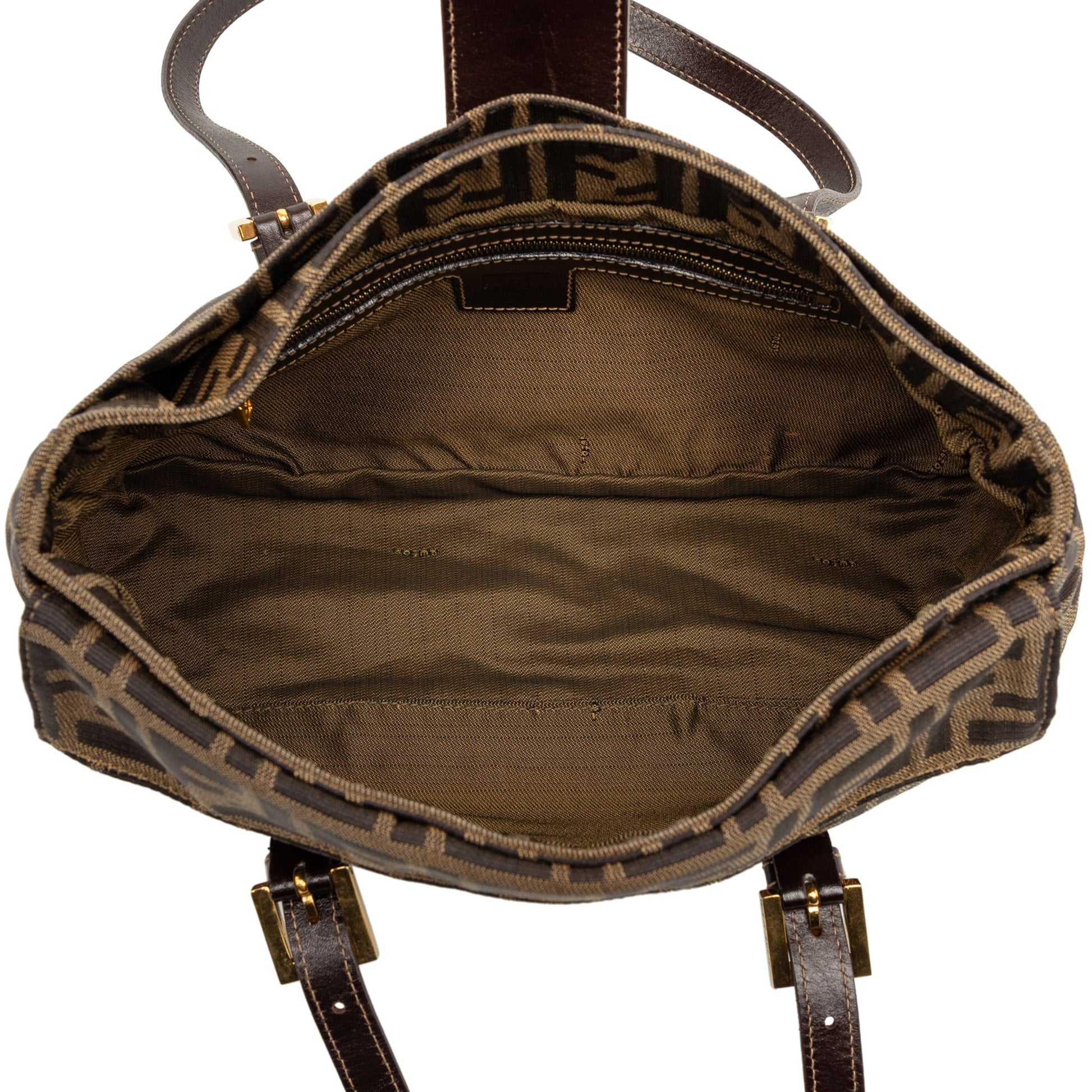 Fendi Zucca Canvas Shoulder Bag