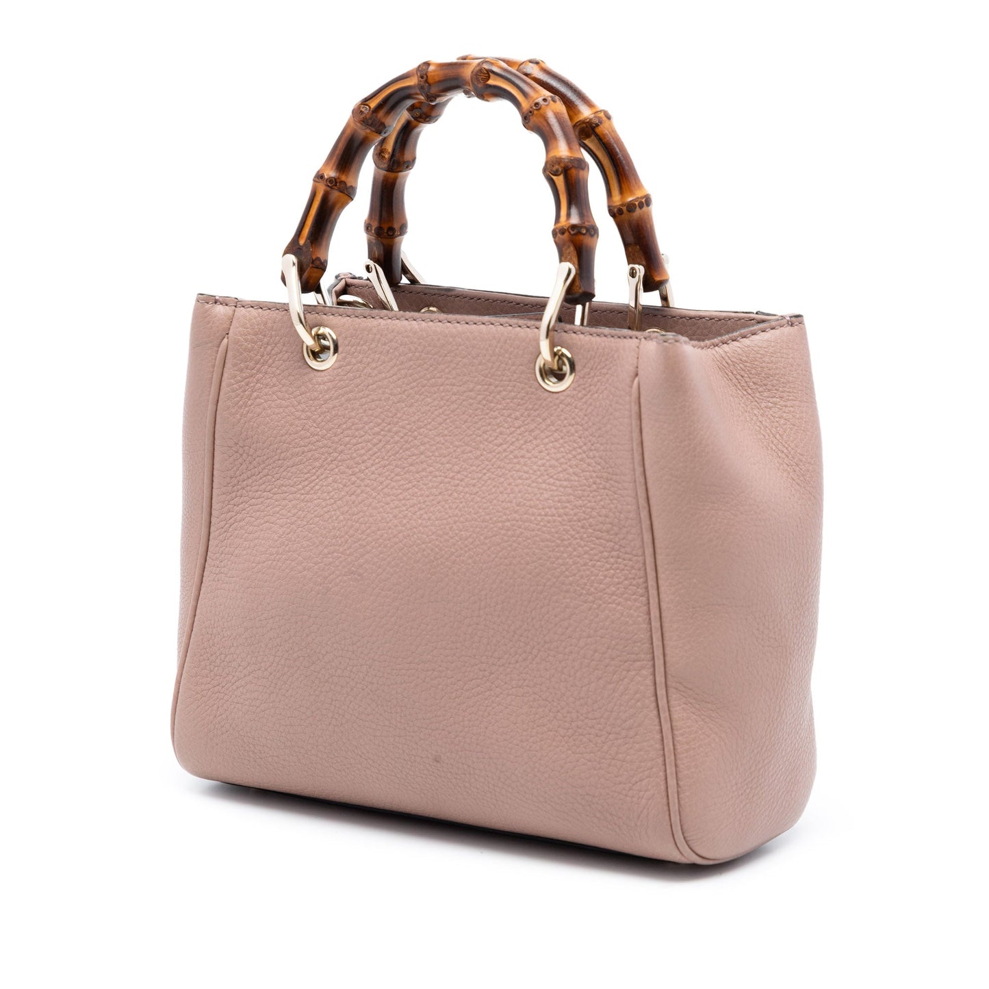 Mini Calfskin Bamboo Shopper Satchel