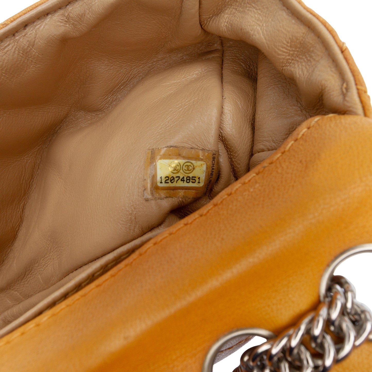 Chanel CC Quilted Lambskin East West Single Flap