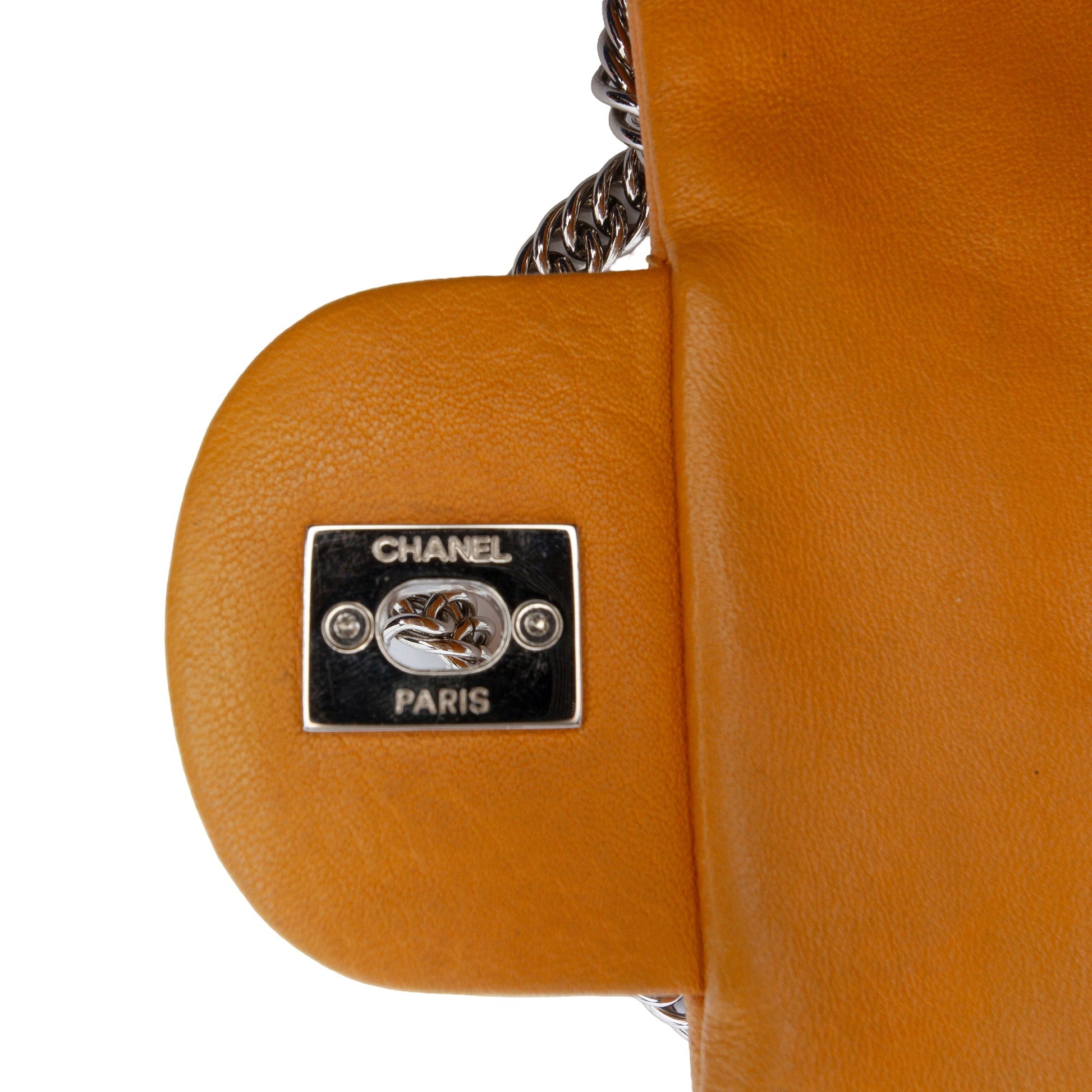 Chanel CC Quilted Lambskin East West Single Flap