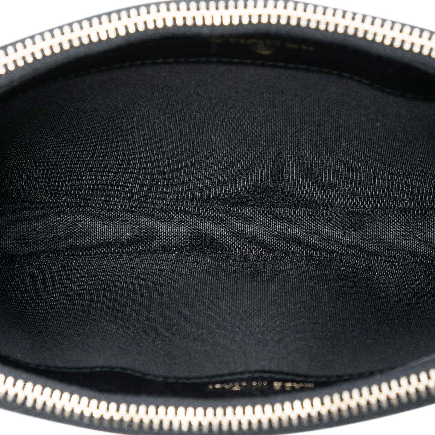 CC Studded Lambskin Double Zip Clutch with Chain