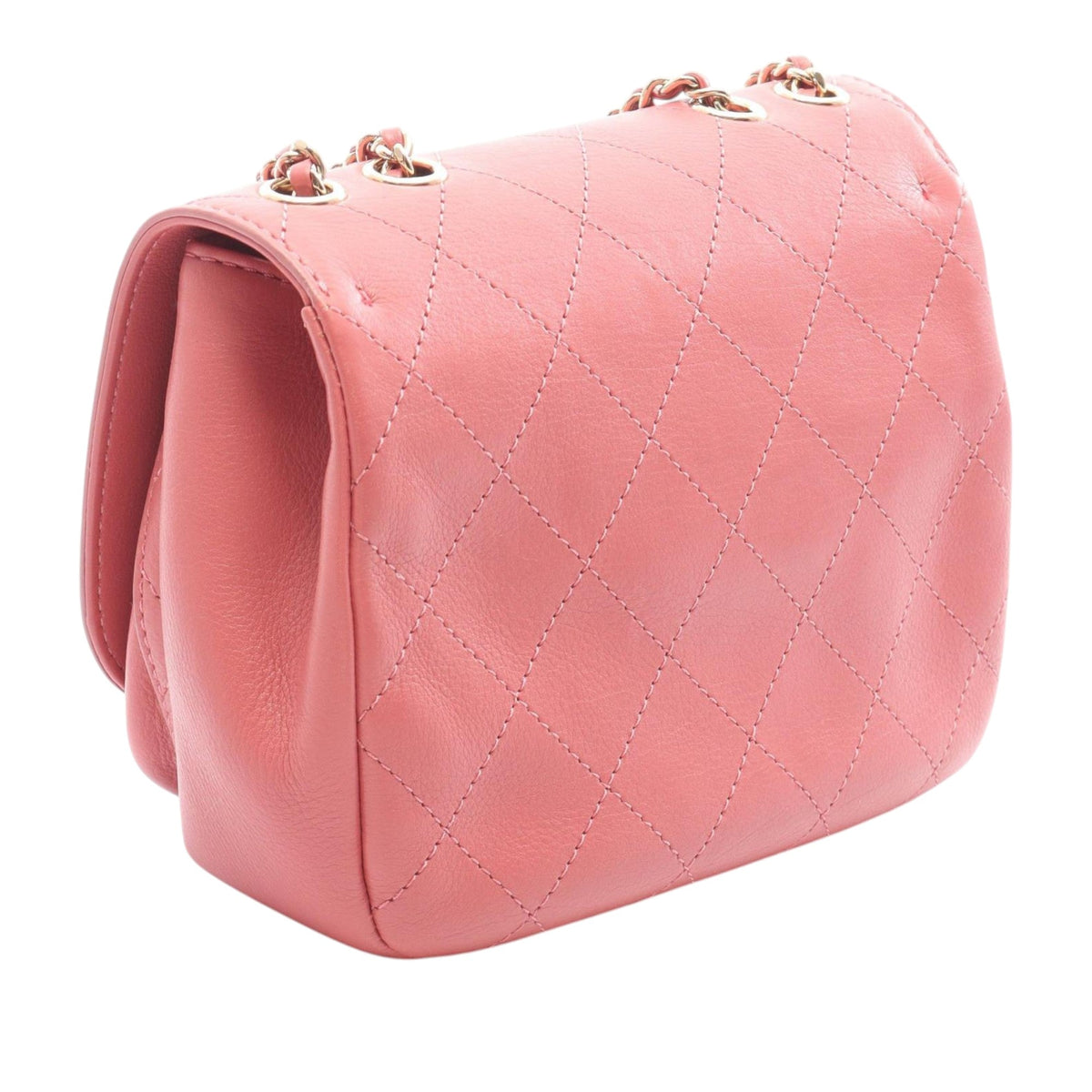 Chanel Small Stitched Calfskin Covered CC Flap
