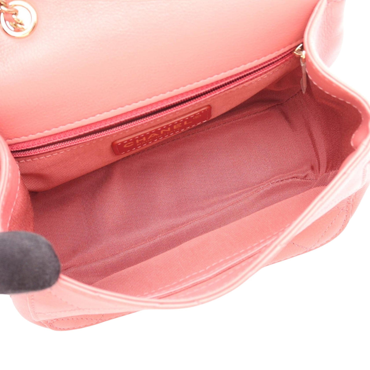 Chanel Small Stitched Calfskin Covered CC Flap