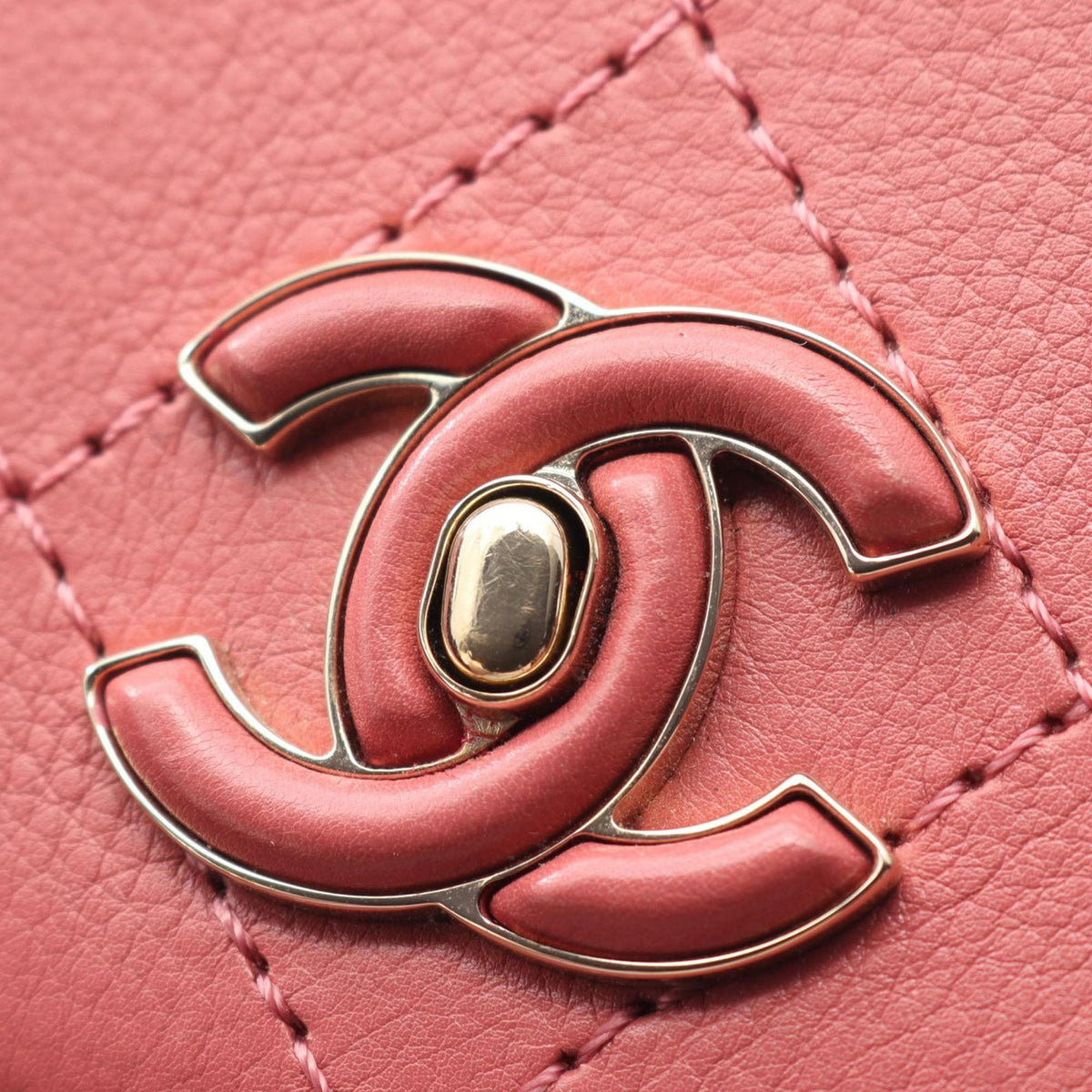Chanel Small Stitched Calfskin Covered CC Flap