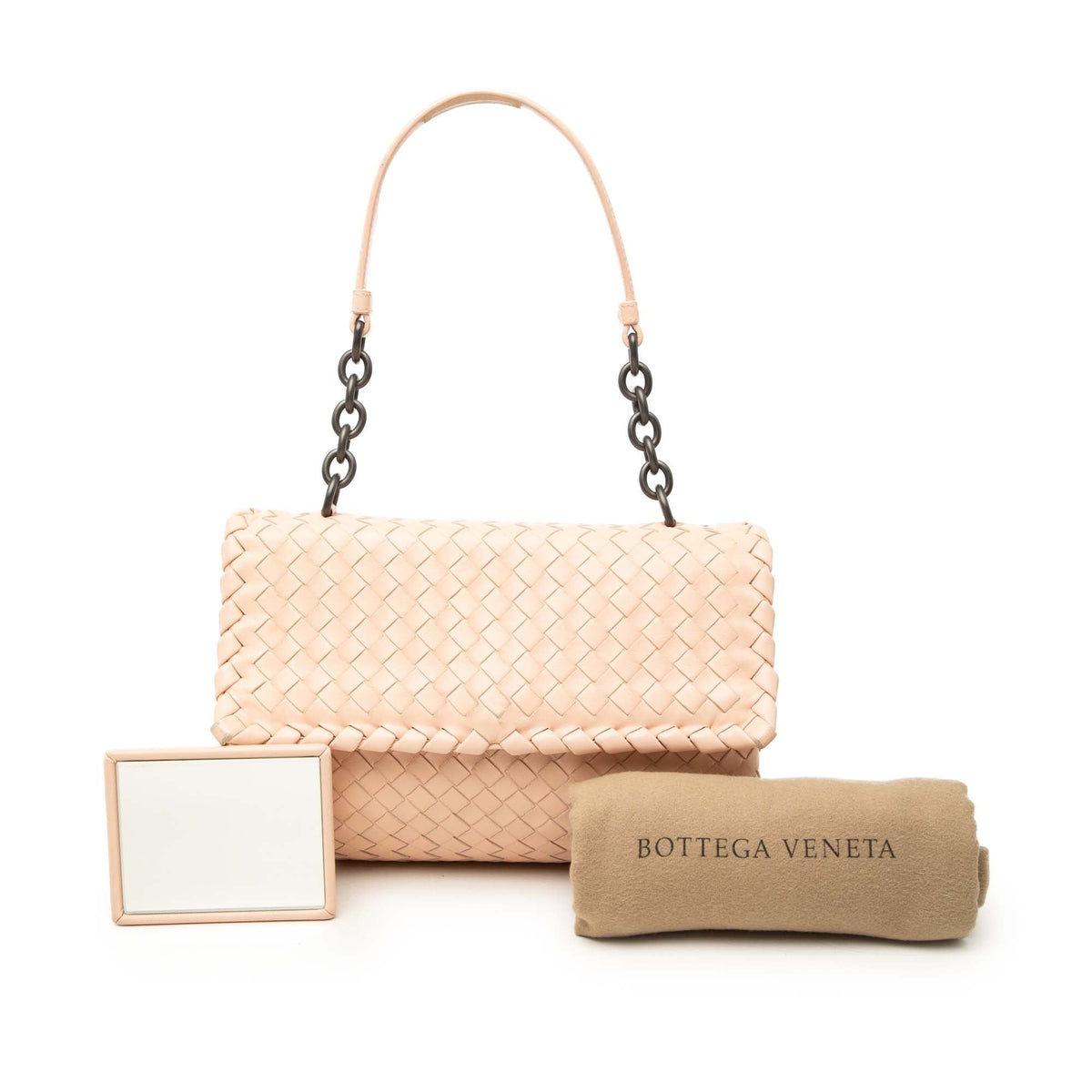 Bottega Veneta Small Nappa Intrecciato Olimpia Shoulder Bag