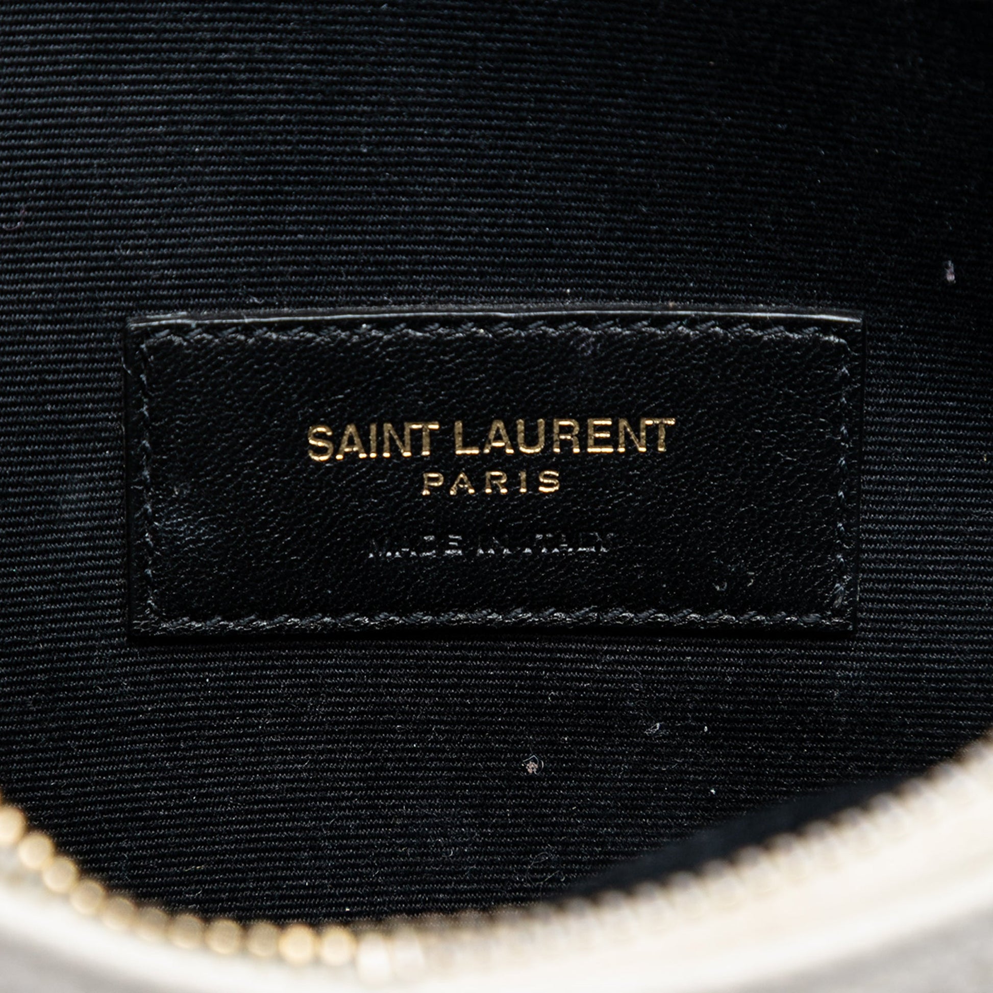 Saint Laurent Grain De Poudre Chevron Monogram Clutch
