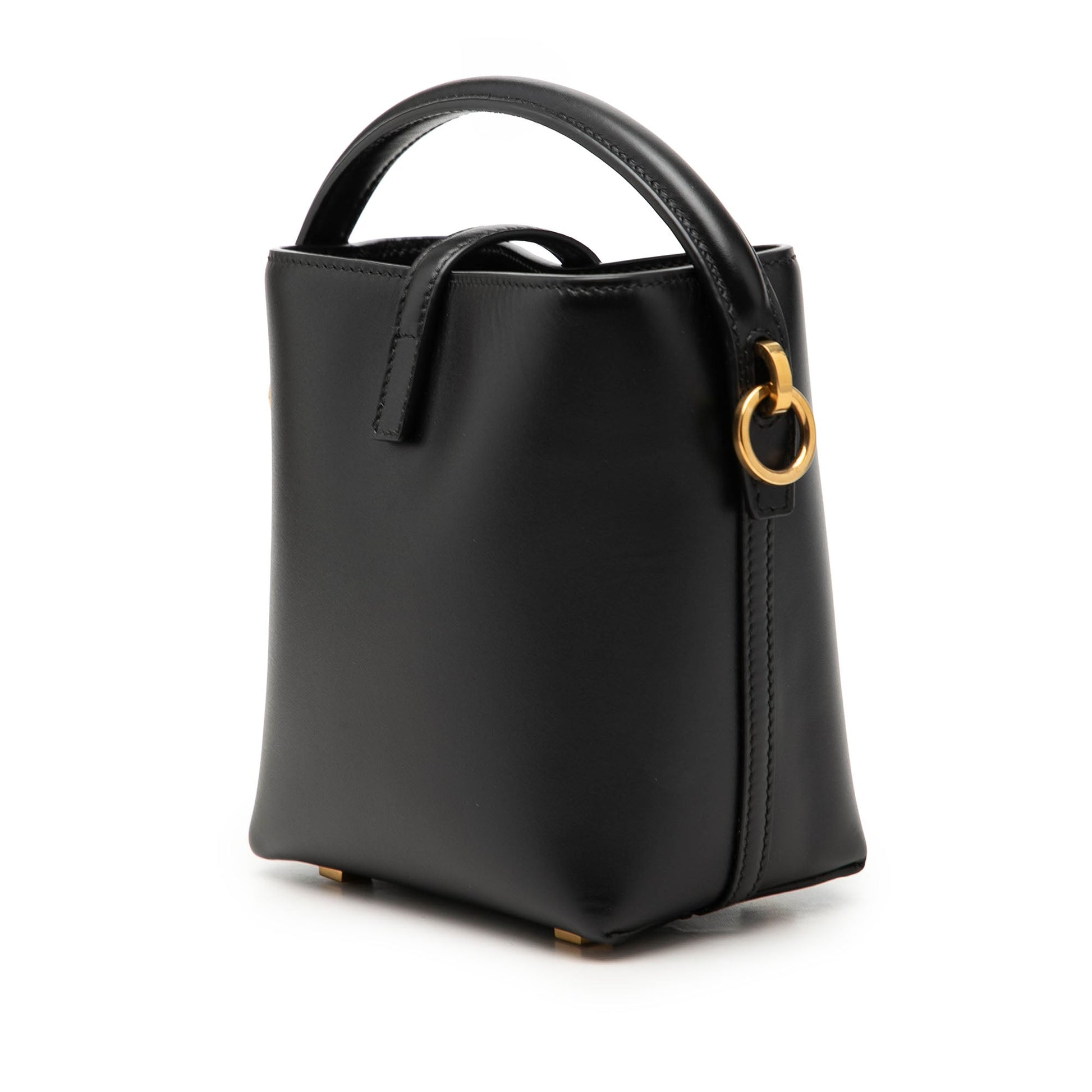 Saint Laurent Mini Shiny Calfskin Le 37 Bucket Bag
