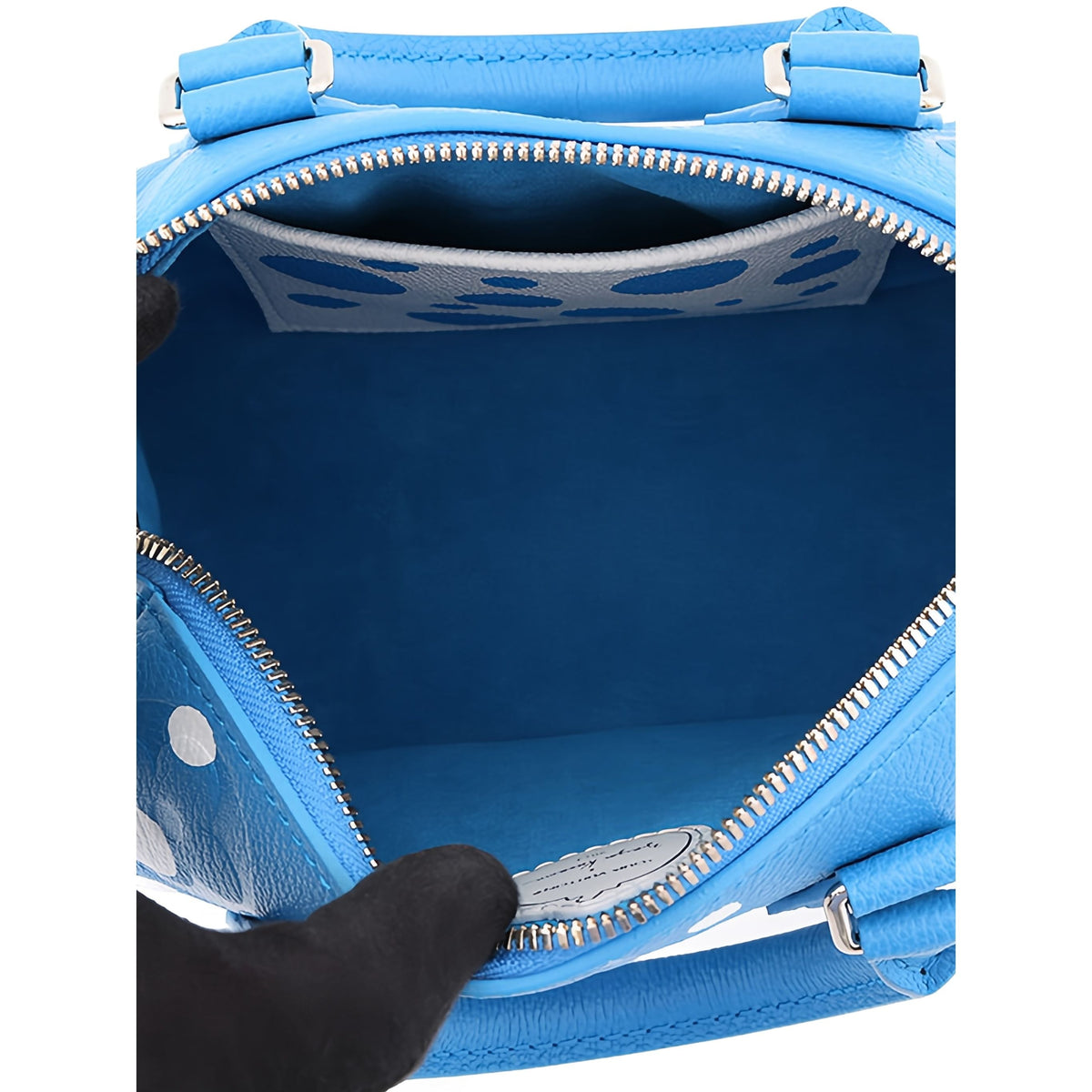 Louis Vuitton Yayoi Kusama Monogram Empreinte Speedy Bandouliere 20 — Blue