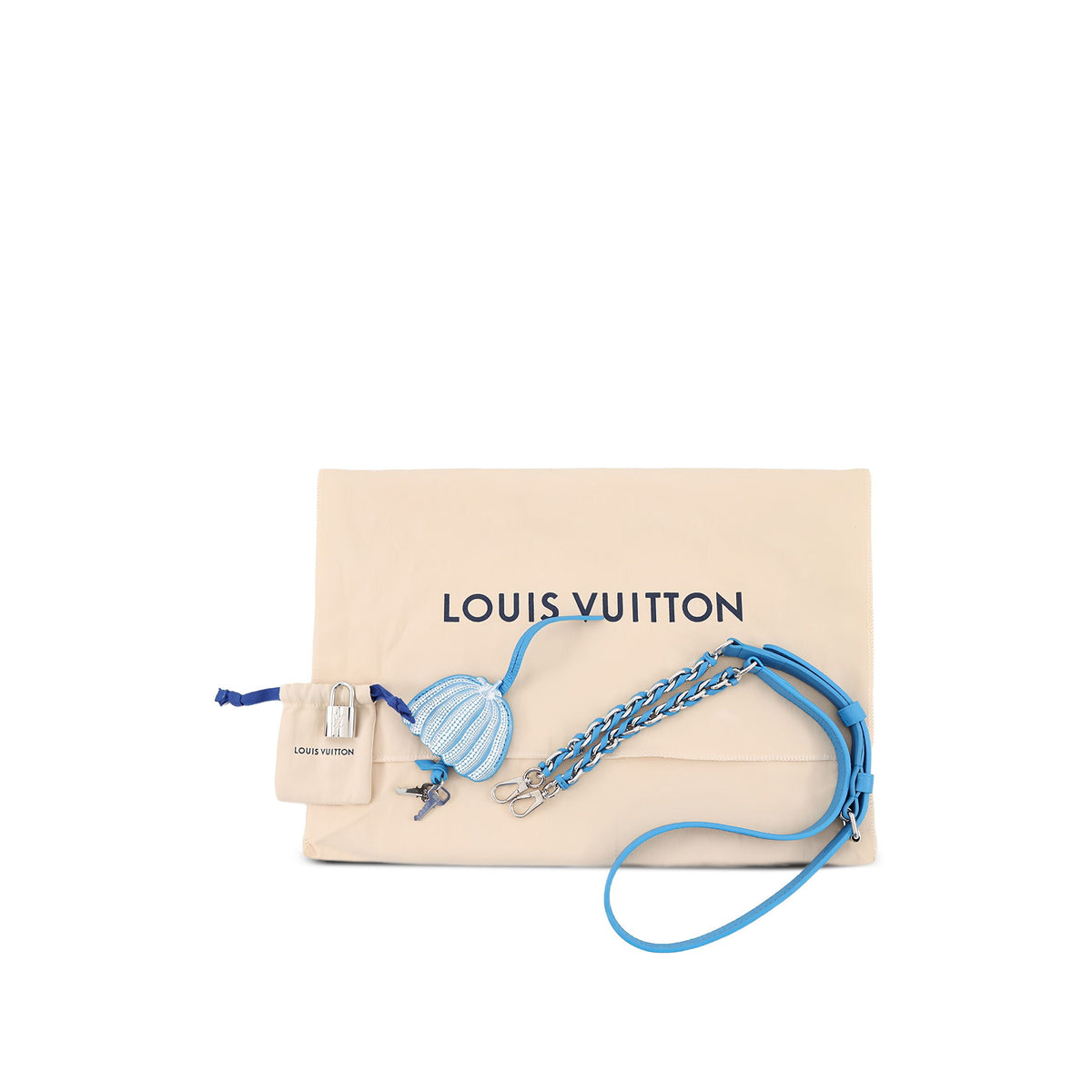 Louis Vuitton Yayoi Kusama Monogram Empreinte Speedy Bandouliere 20 — Blue