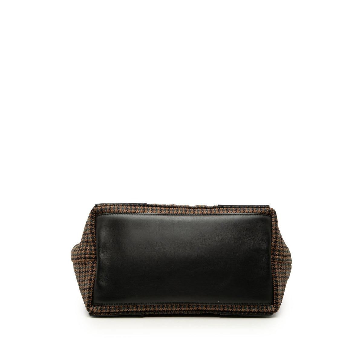 Balenciaga Wool Houndstooth Navy Cabas Tote S