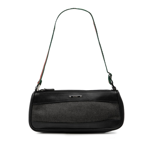 Gucci Denim Web Shoulder Bag