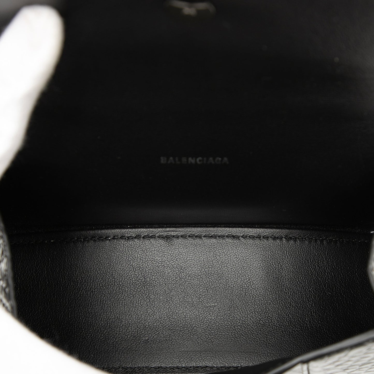 XS Croc Embossed Hourglass Top Handle Bag