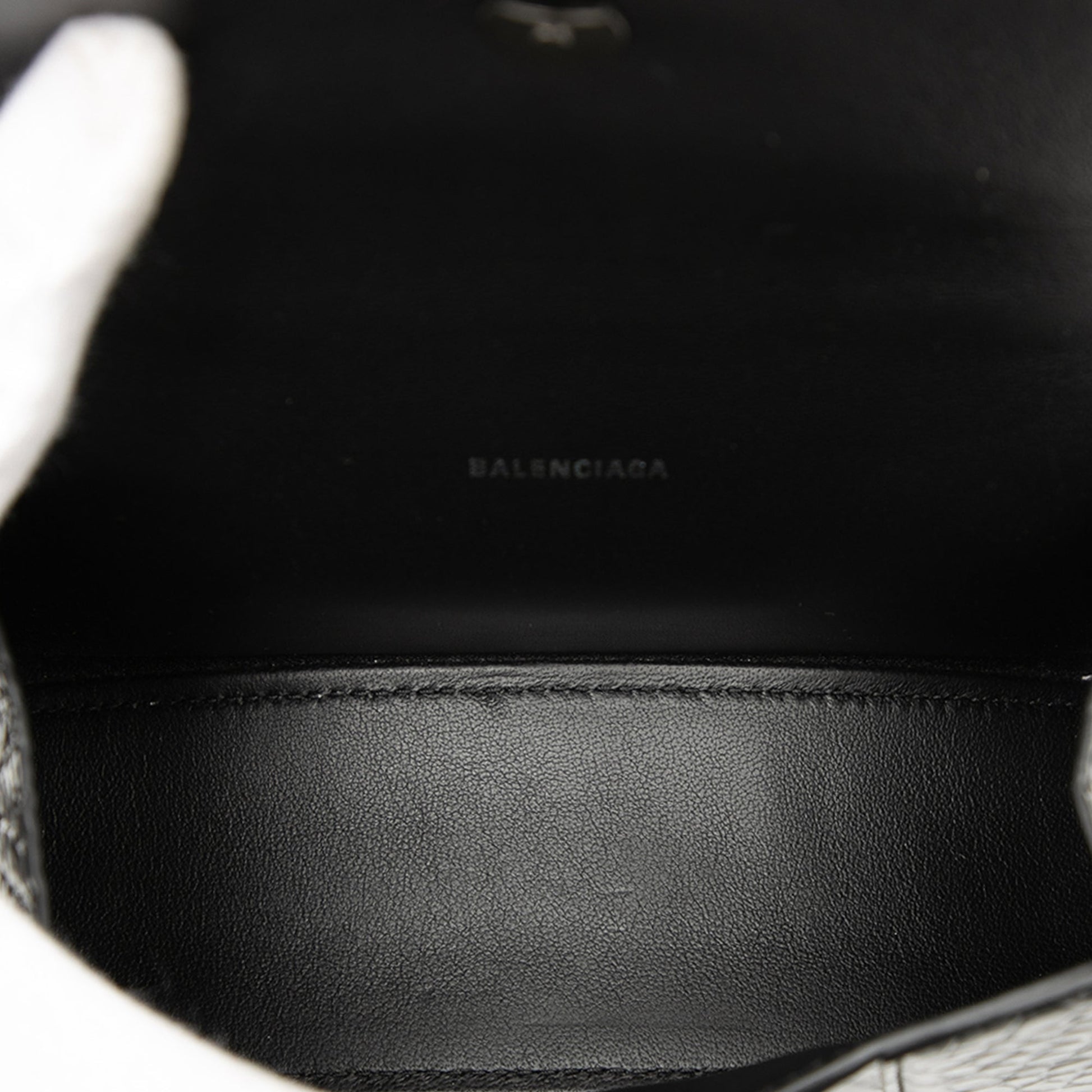 XS Croc Embossed Hourglass Top Handle Bag