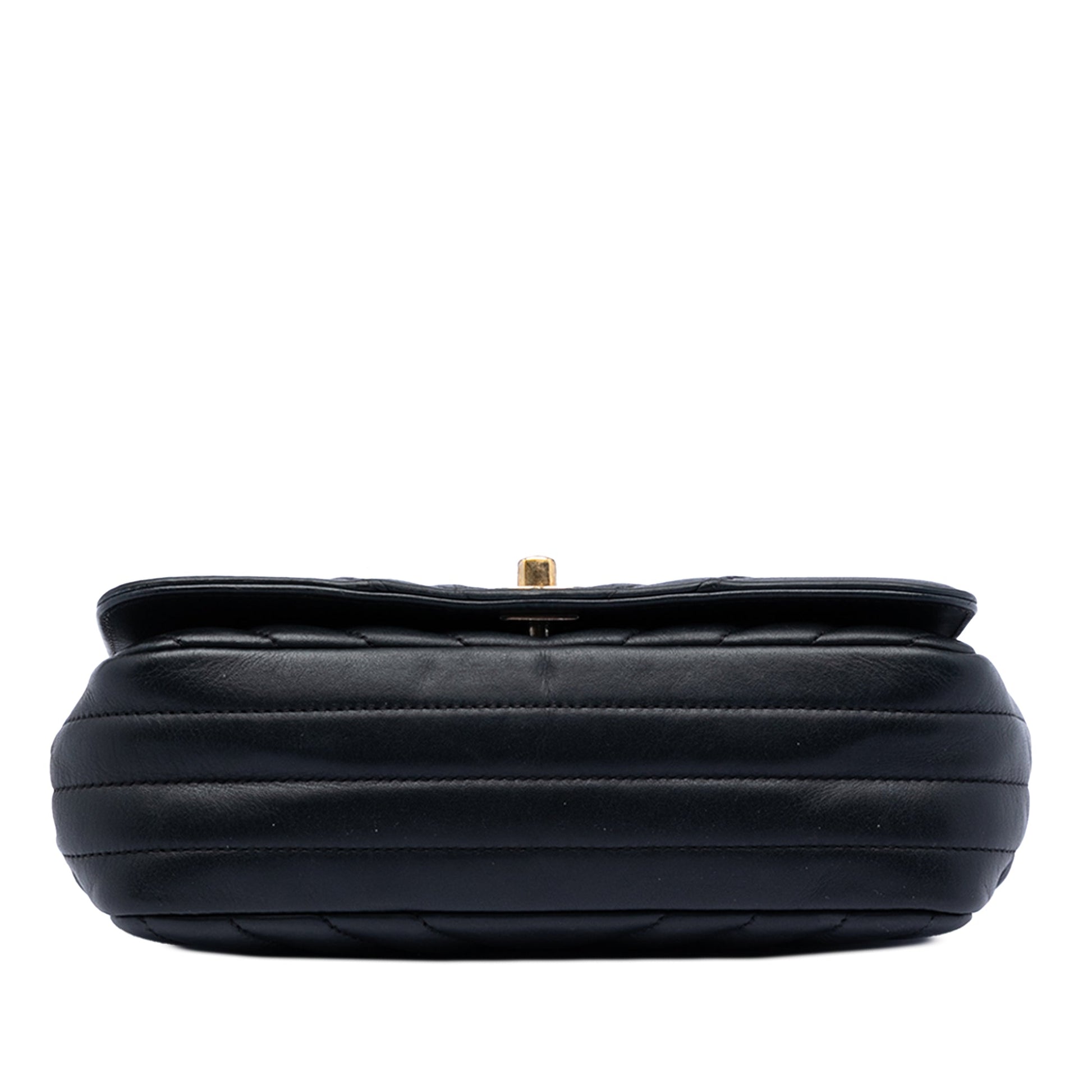 Mini Chevron Calfskin Statement Flap