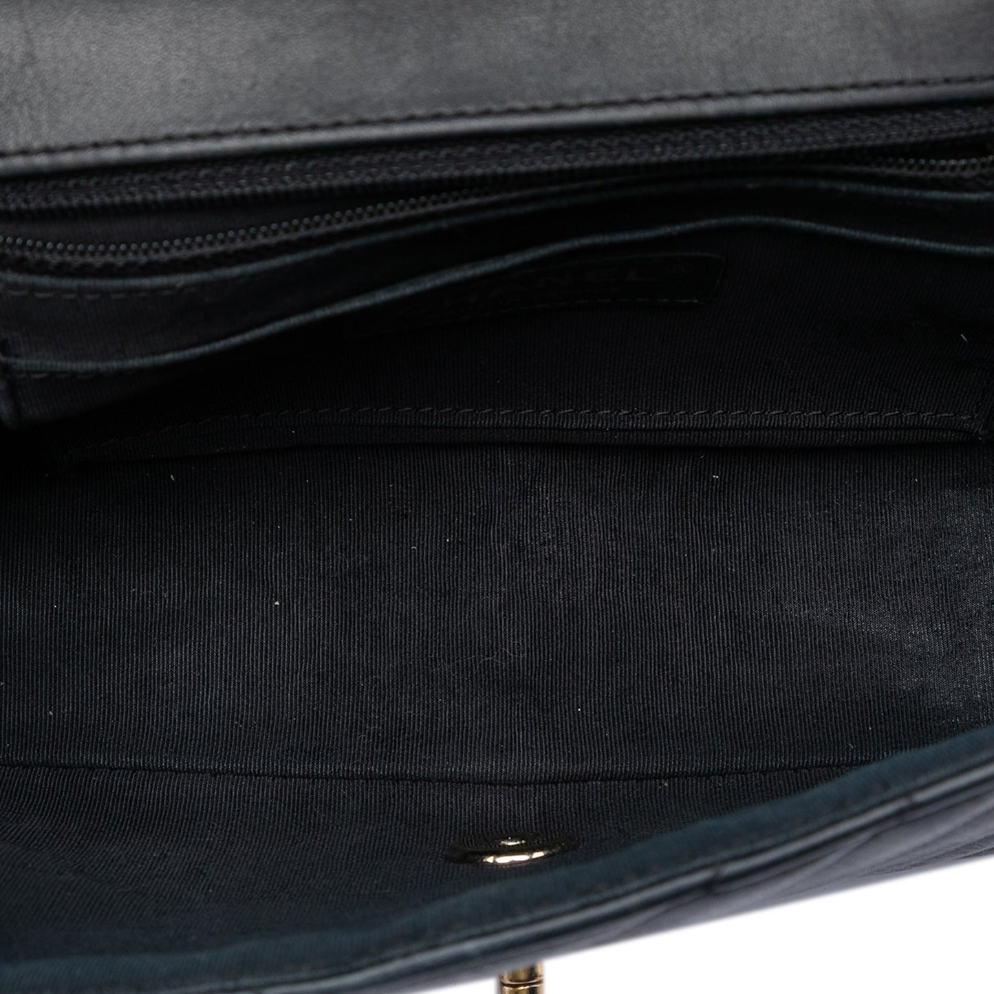Mini Chevron Calfskin Statement Flap
