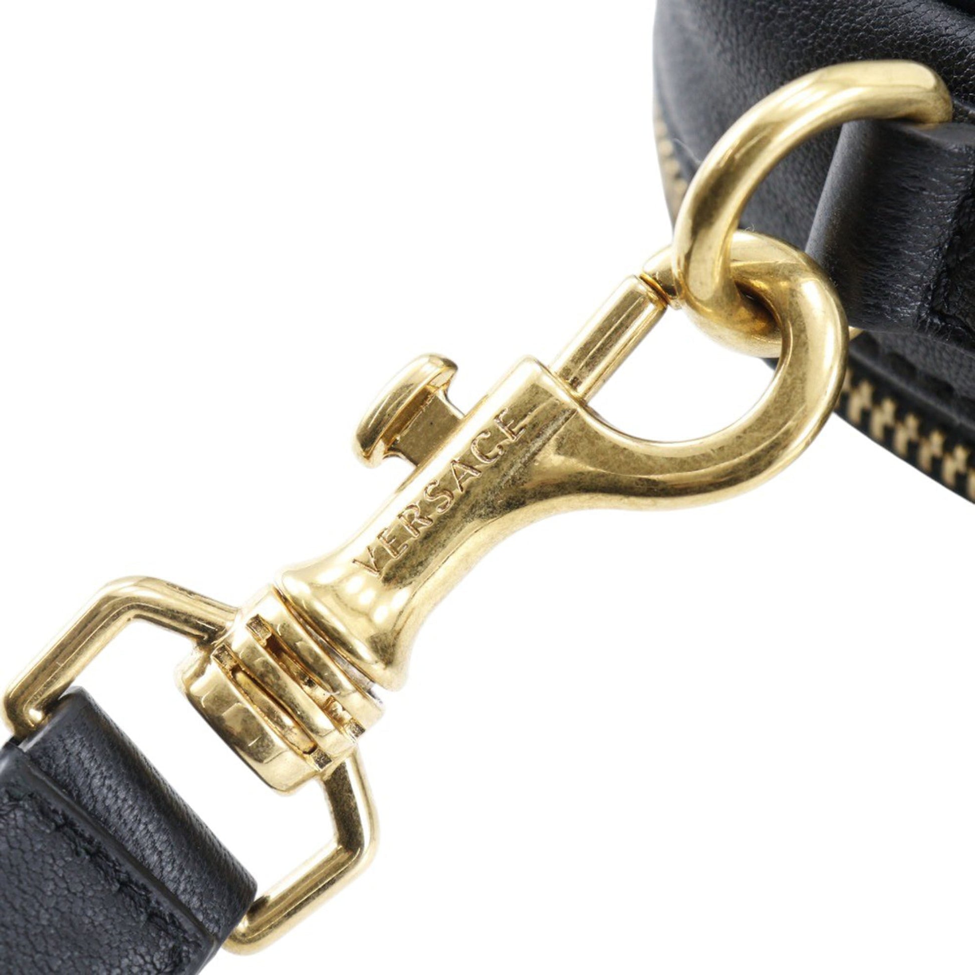 Versace Quilted Leather Medusa Belt Pouch Crossbody