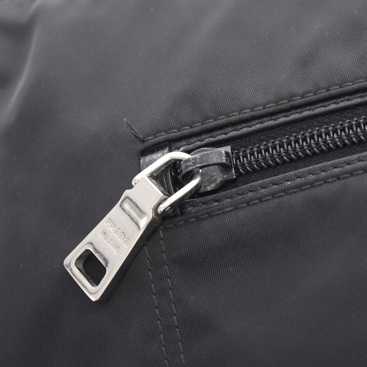 Prada Tessuto Zip Top Crossbody — Black