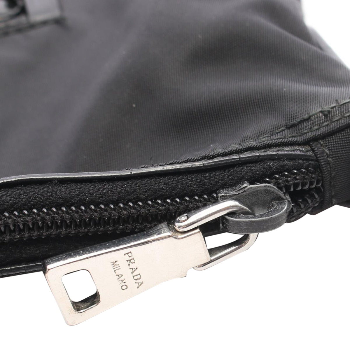 Prada Tessuto Zip Top Crossbody — Black