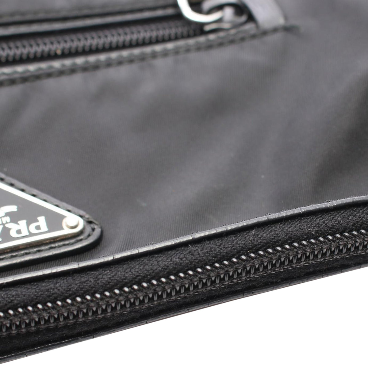 Prada Tessuto Zip Top Crossbody — Black