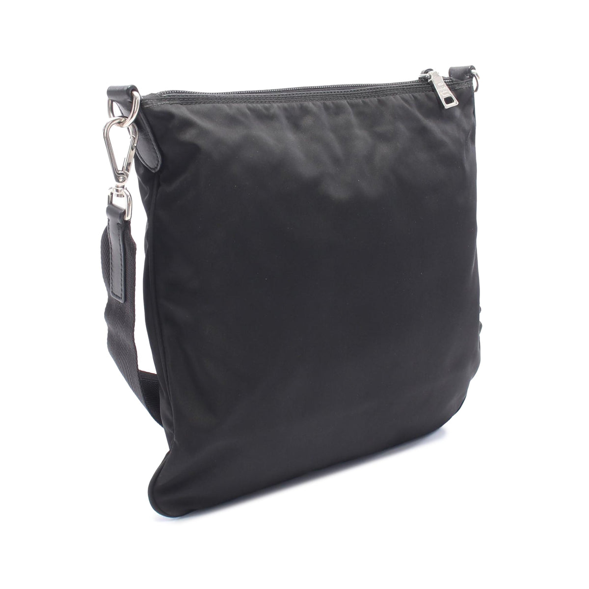 Prada Tessuto Zip Top Crossbody — Black