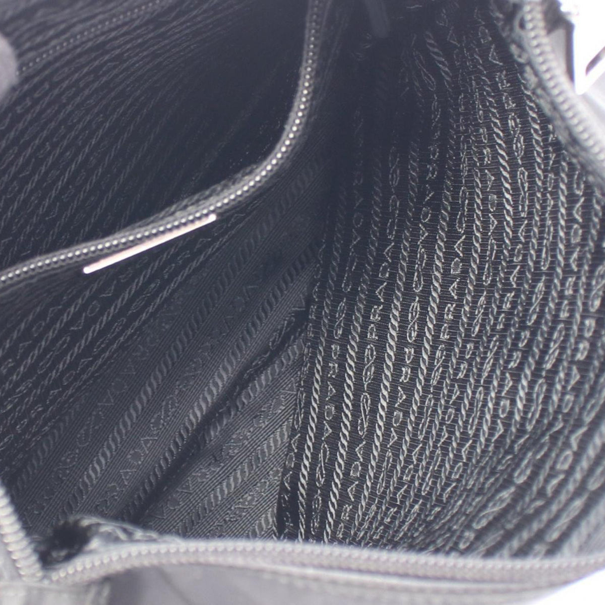 Prada Tessuto Zip Top Crossbody — Black