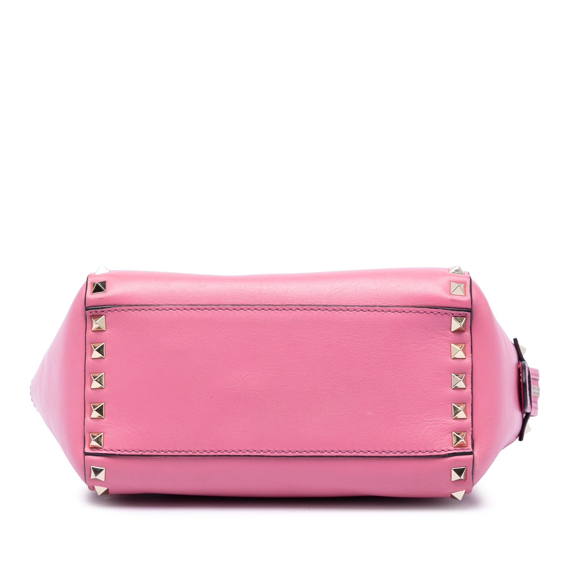 Valentino Mini Leather Rockstud Double Handle Tote