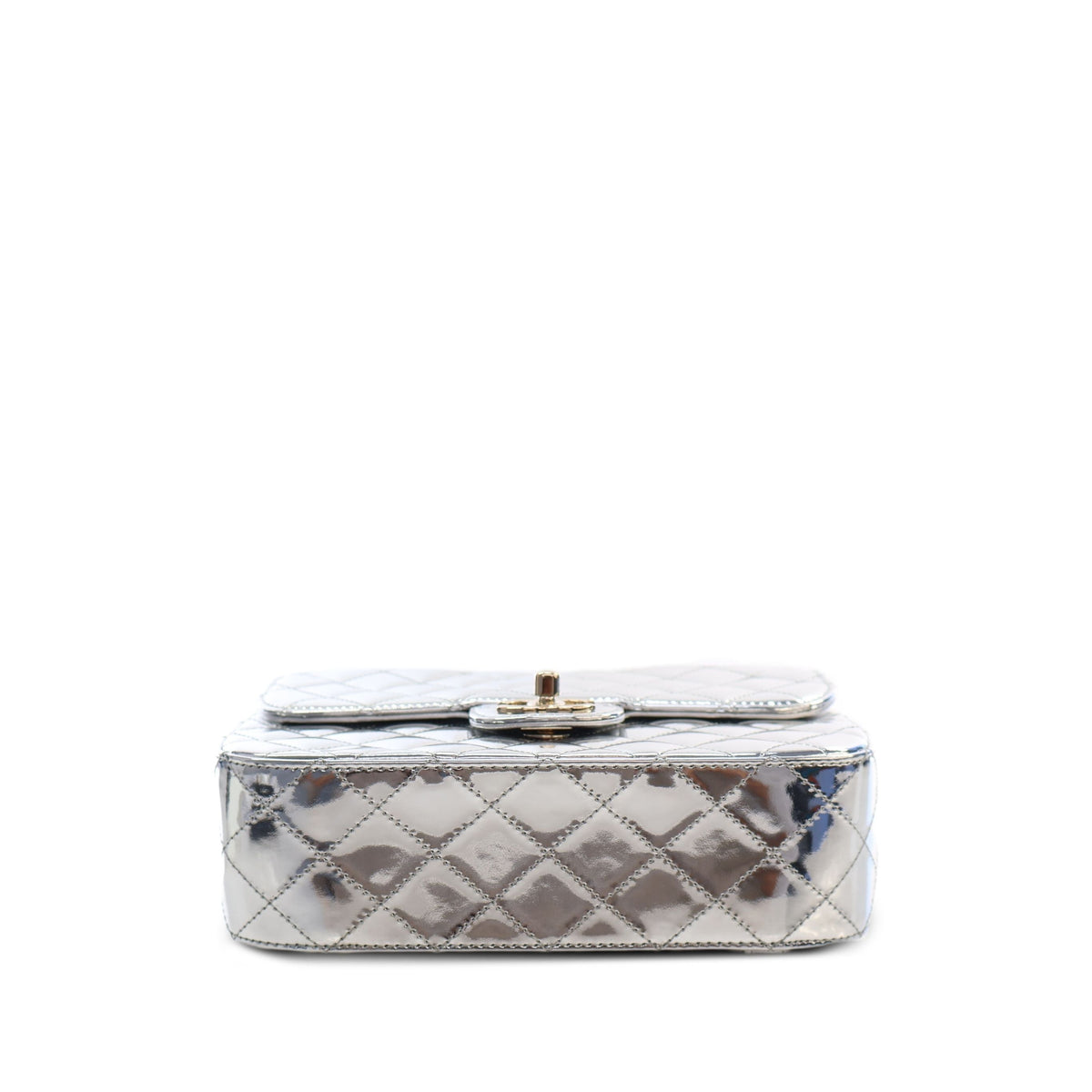 Chanel Quilted Metallic Mirror Calfskin Hollywood Boulevard Backpack — Silver