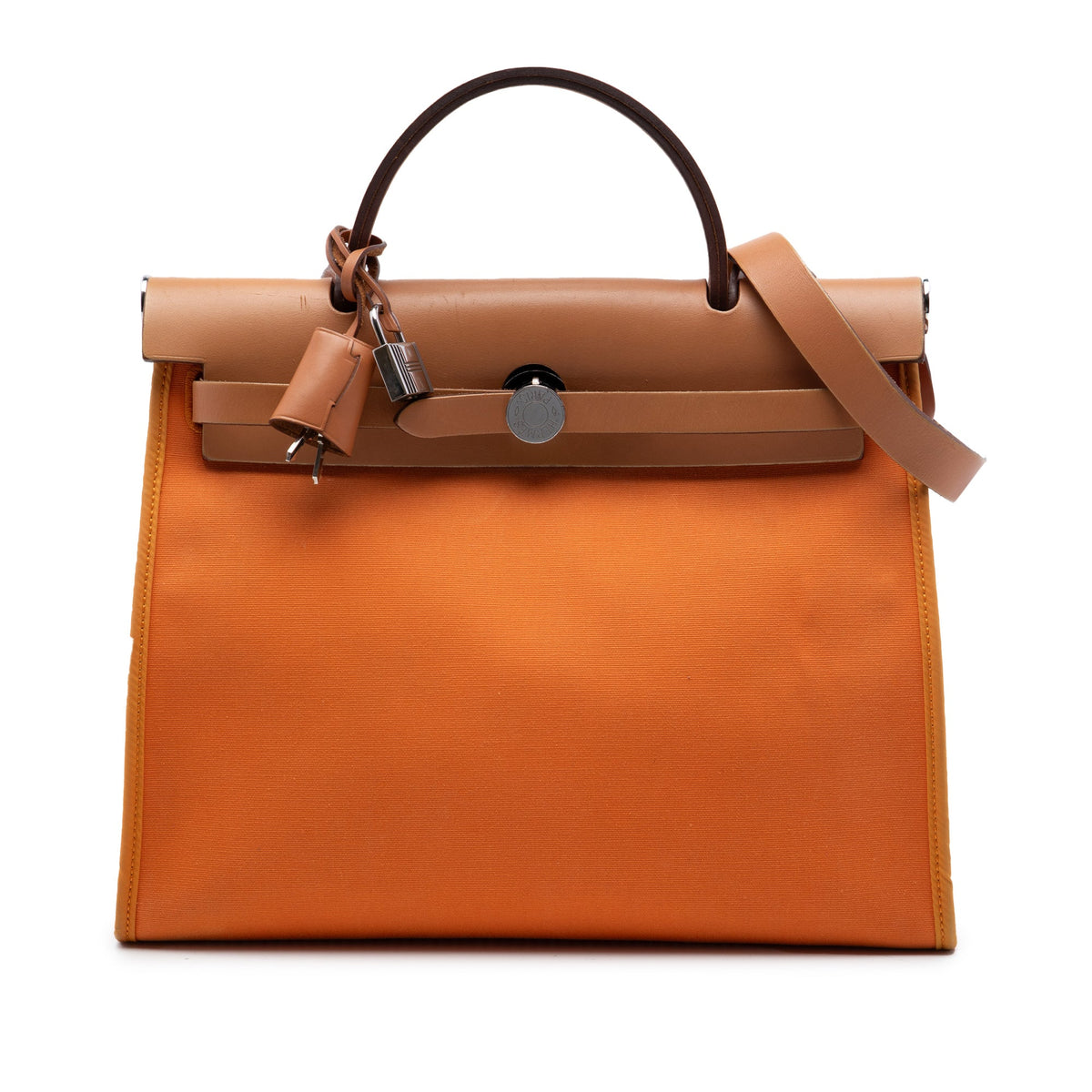 Hermès Toile Herbag Zip 31 — Orange