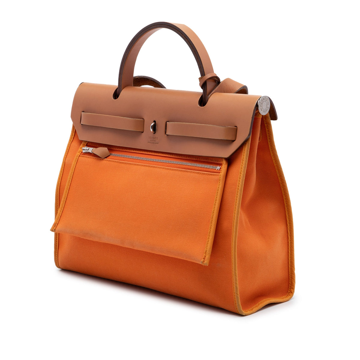 Hermès Toile Herbag Zip 31 — Orange