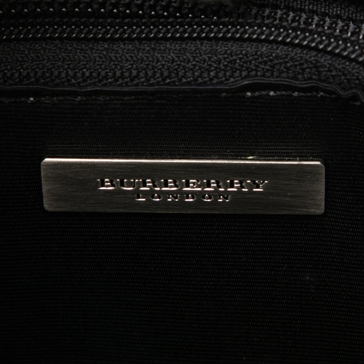 Burberry Leather Trimmed Nylon Handbag