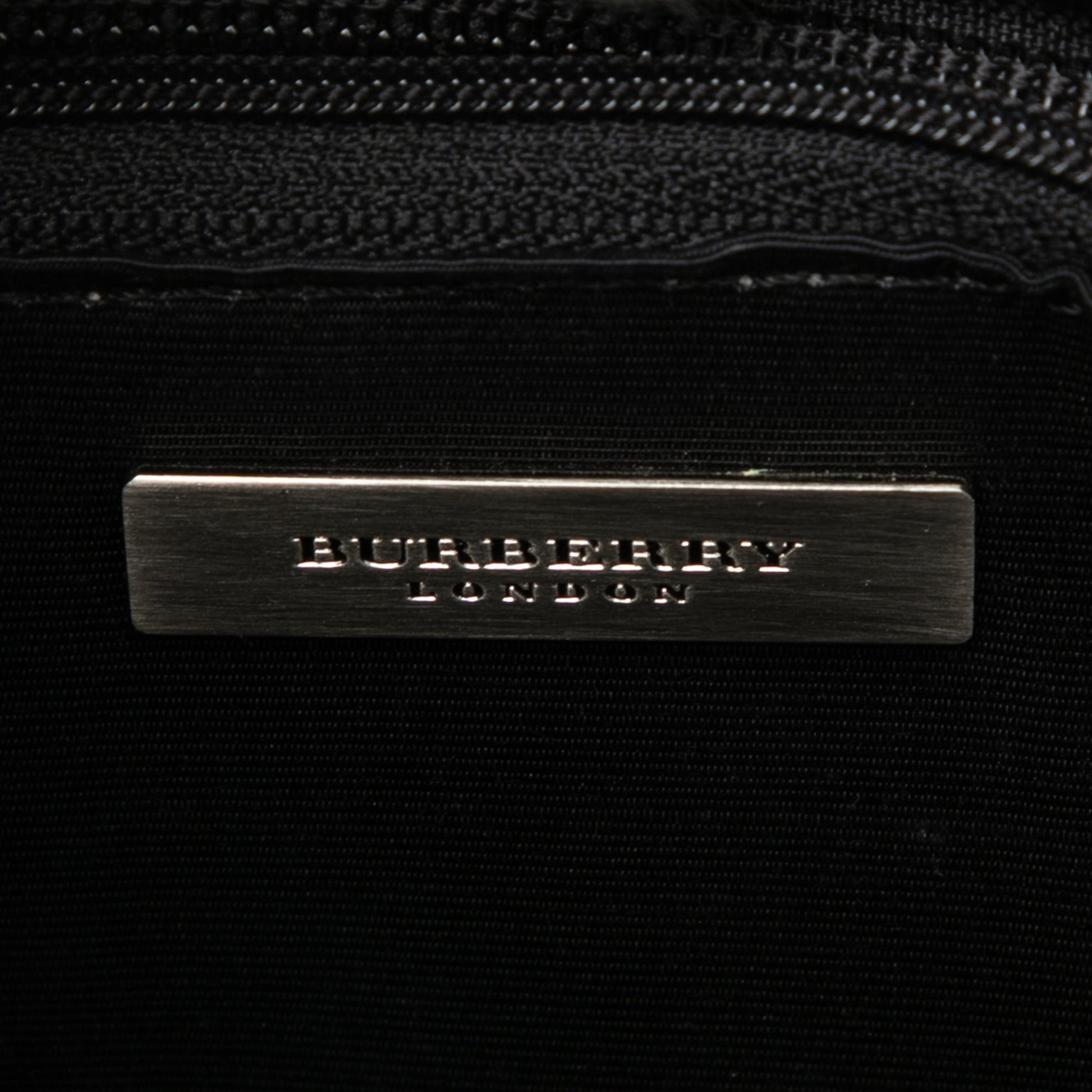 Burberry Leather Trimmed Nylon Handbag