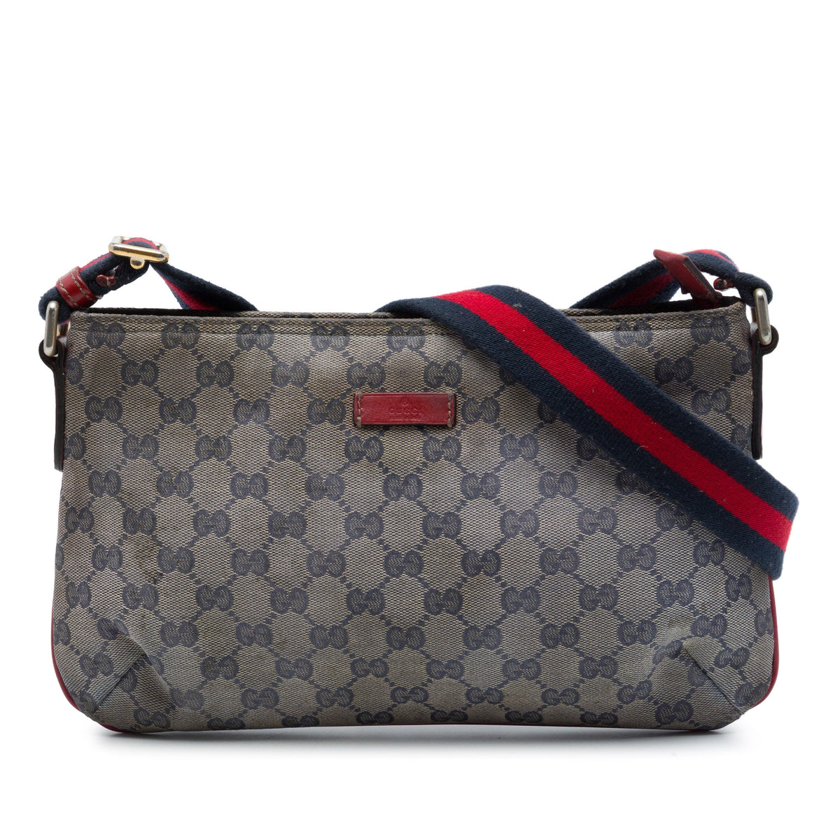 Gucci GG Crystal Web Crossbody — Beige