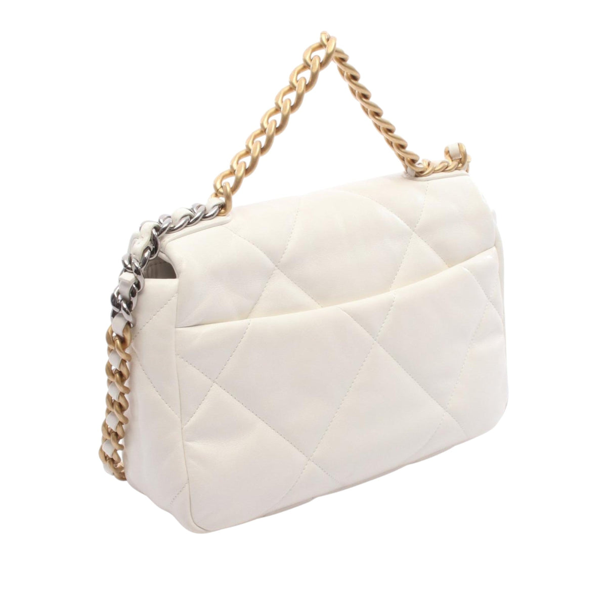 Chanel Medium Lambskin 19 Flap — White