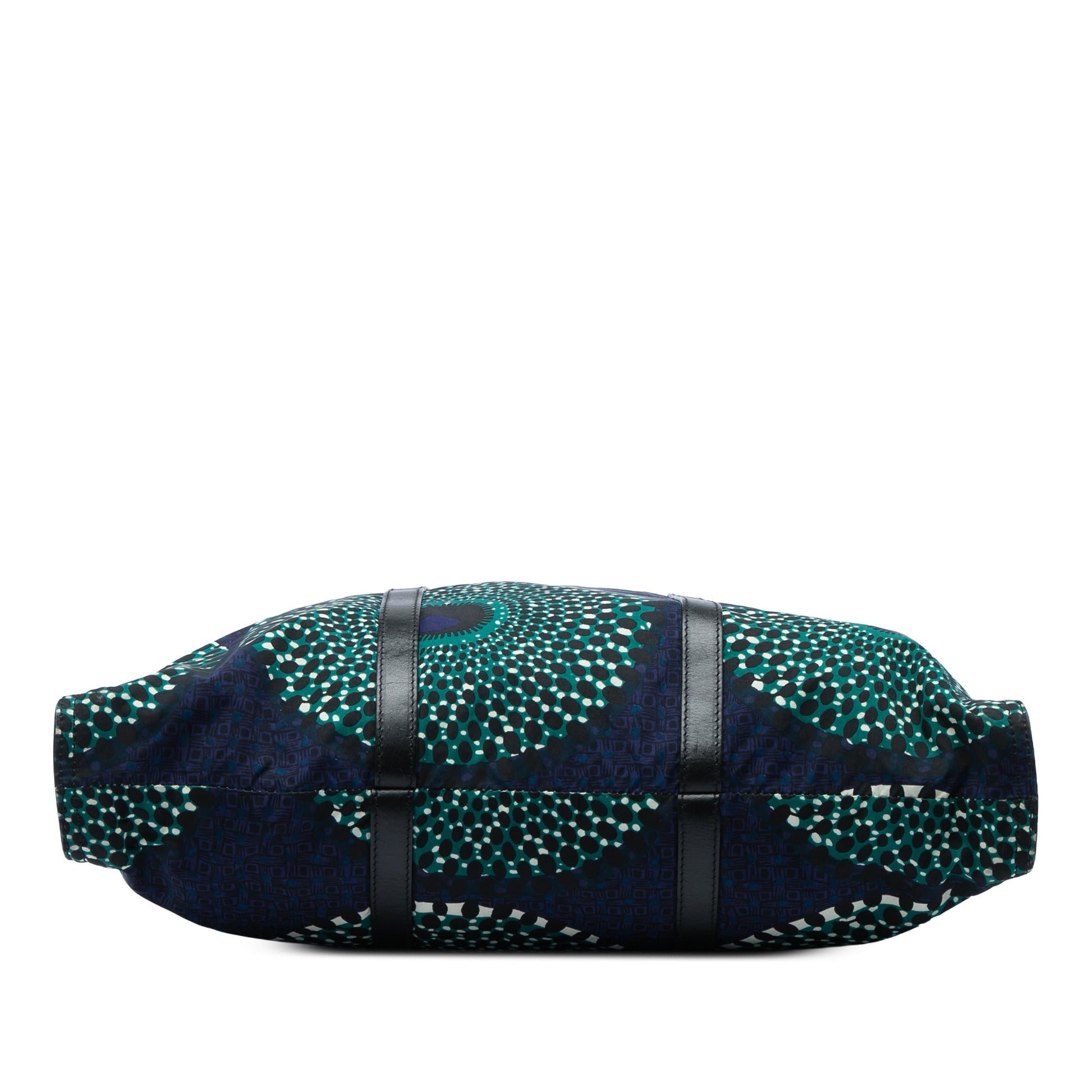 Burberry Leather Trimmed Prorsum Printed Nylon Tote