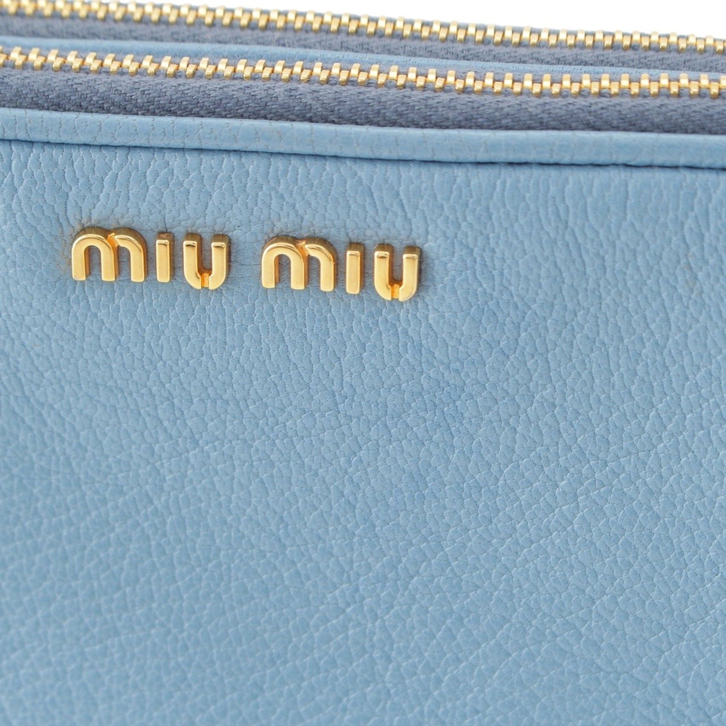 Miu Miu Goatskin Madras Double Zip Pochette