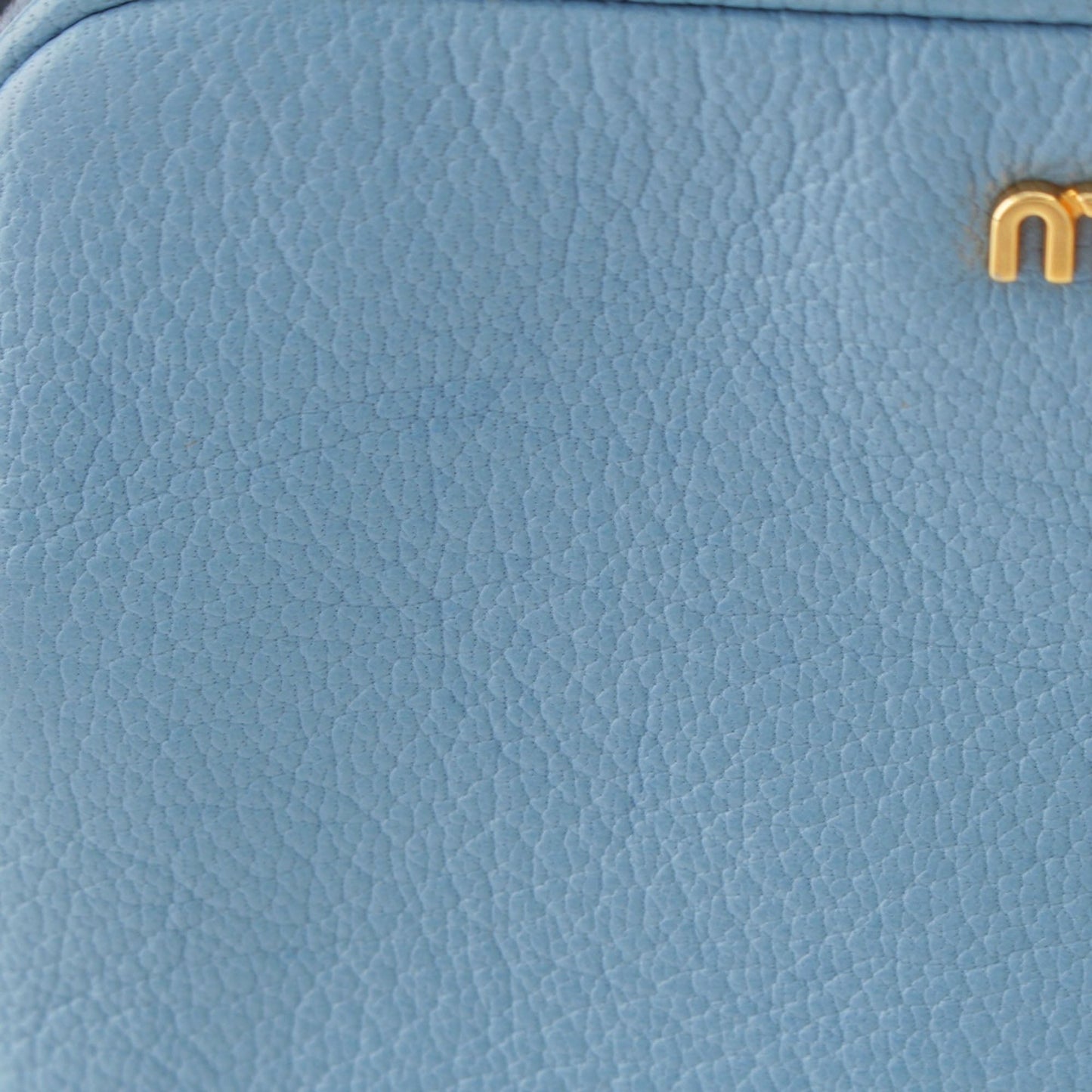 Miu Miu Goatskin Madras Double Zip Pochette