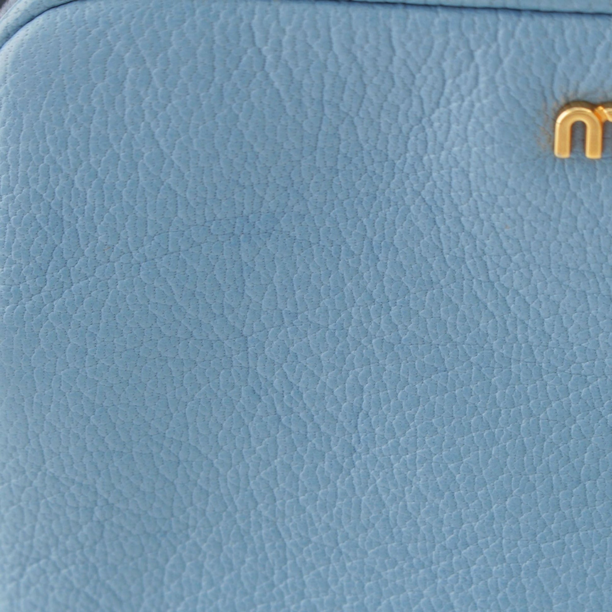 Miu Miu Goatskin Madras Double Zip Pochette