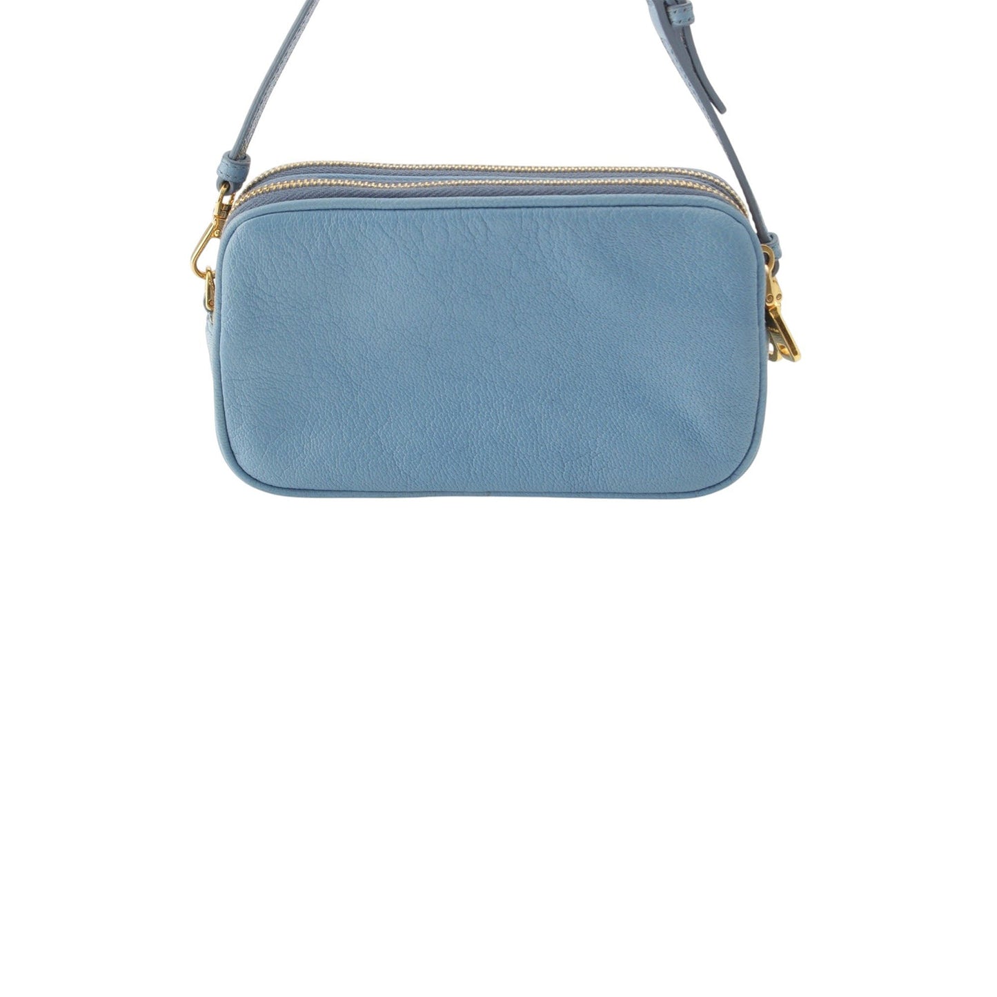 Miu Miu Goatskin Madras Double Zip Pochette