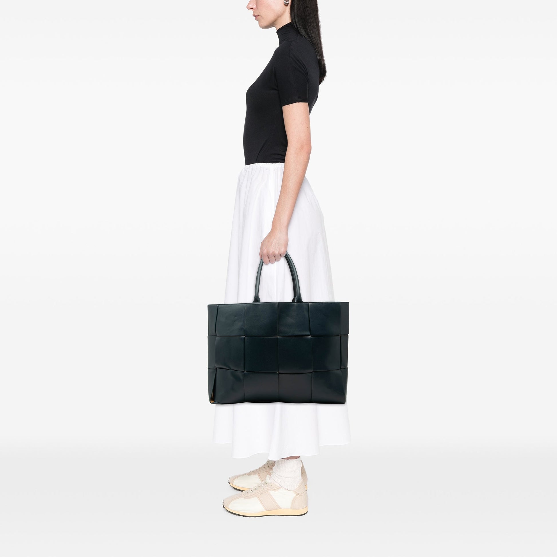 Bottega Veneta Large Leather Intrecciato The Arco Tote