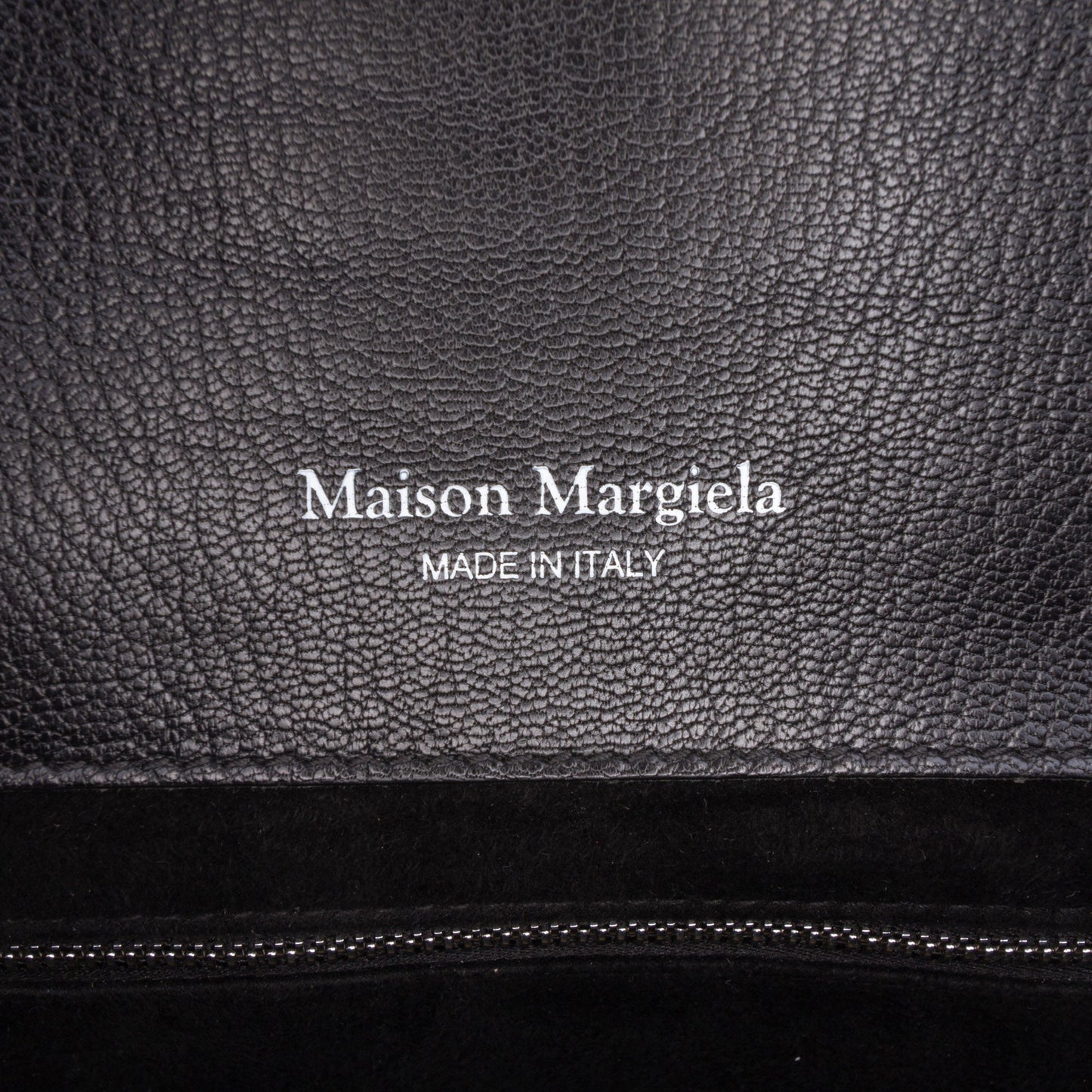 Maison Margiela Bicolor Goatskin and Canvas New Lock Horizontal Satchel