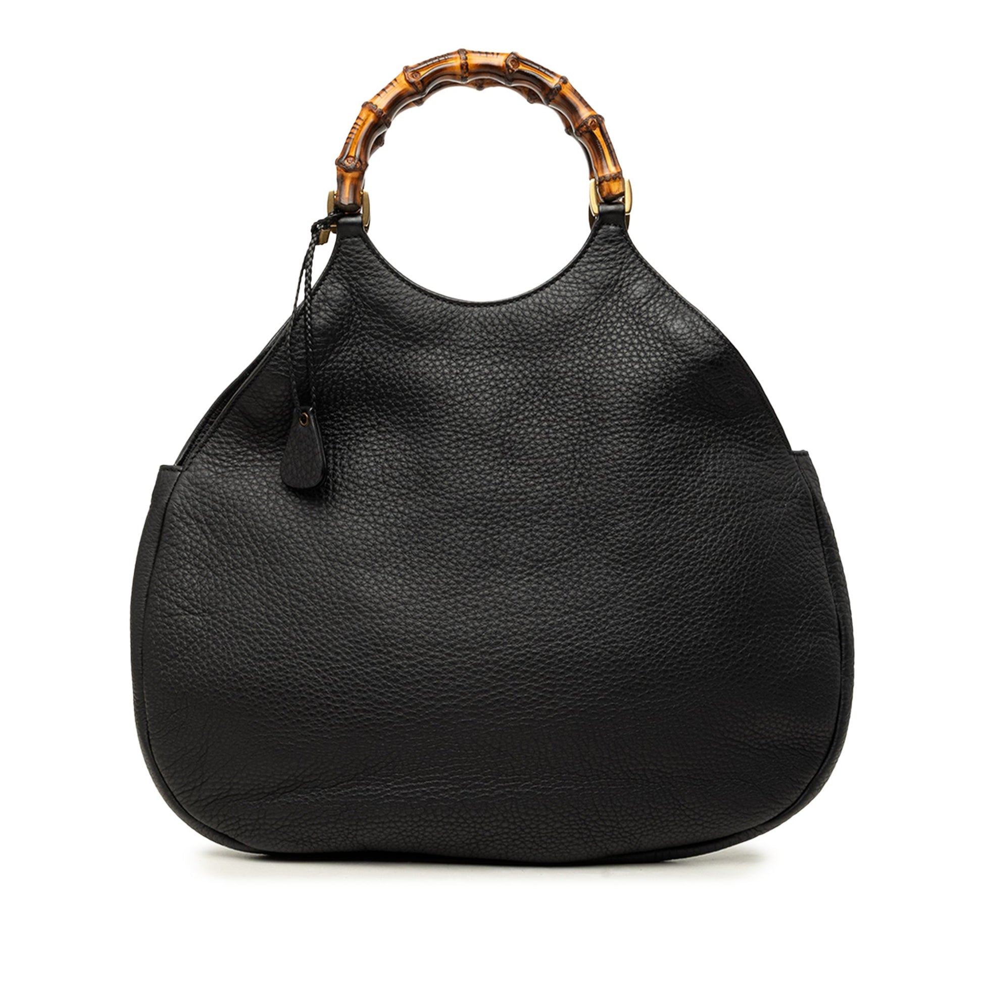 Gucci Pebbled Calfskin Bamboo Hobo
