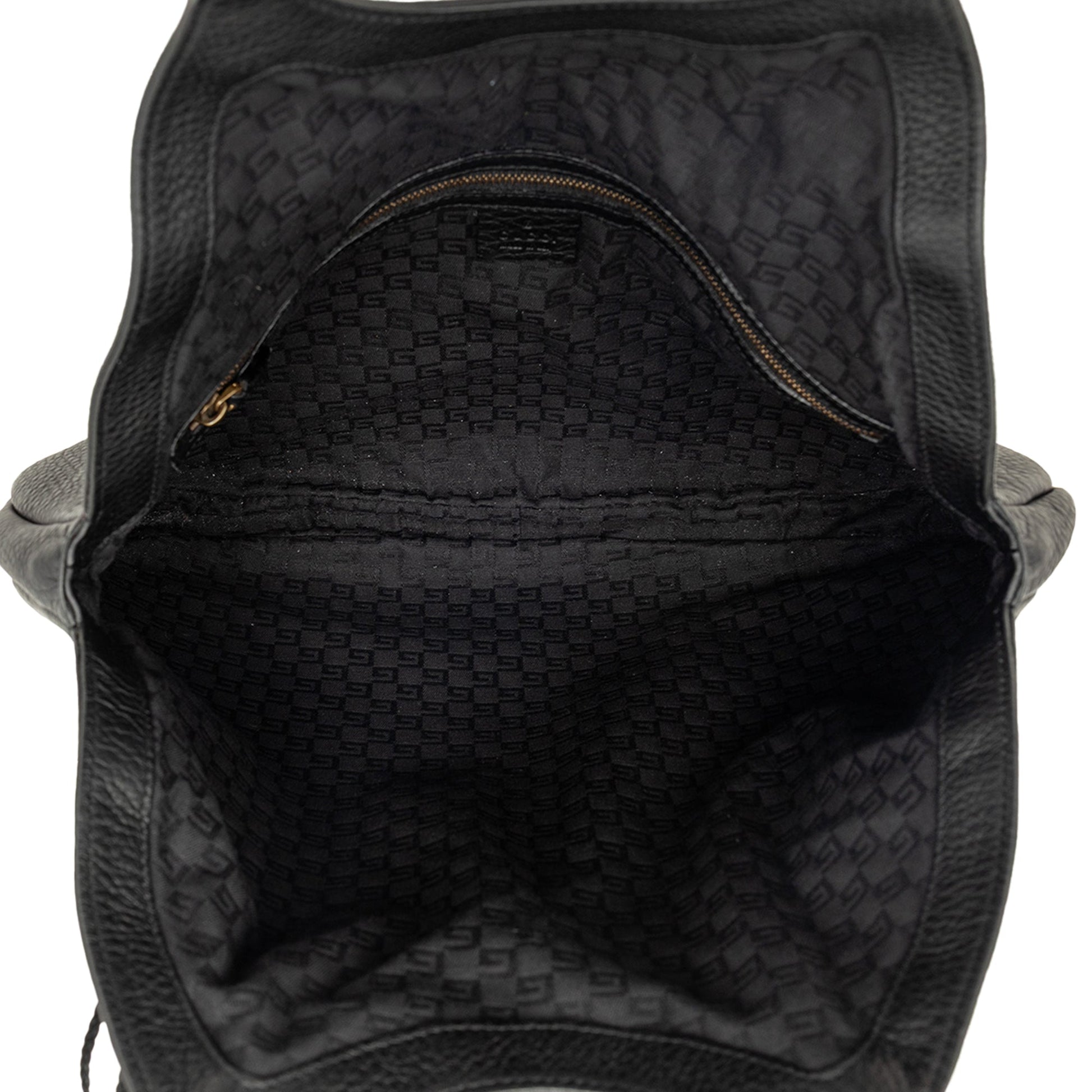 Gucci Pebbled Calfskin Bamboo Hobo