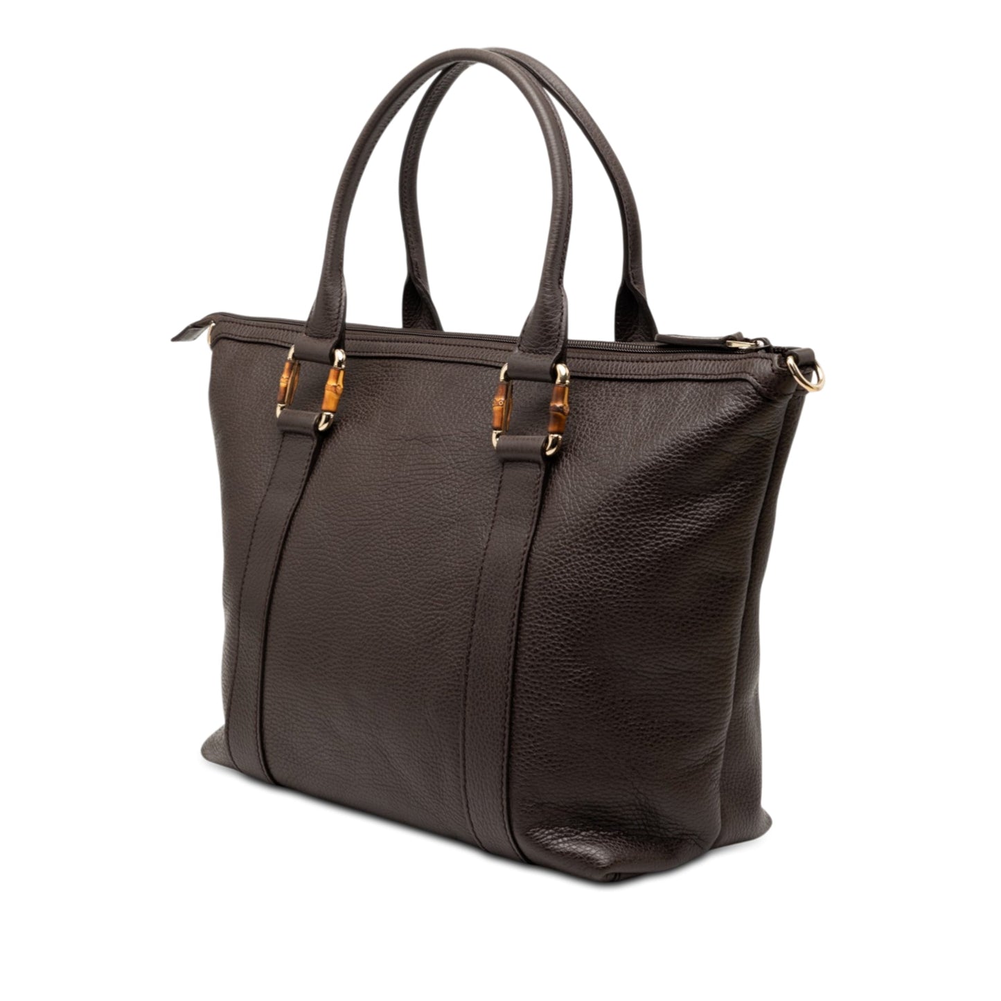 Gucci Leather Bamboo Satchel