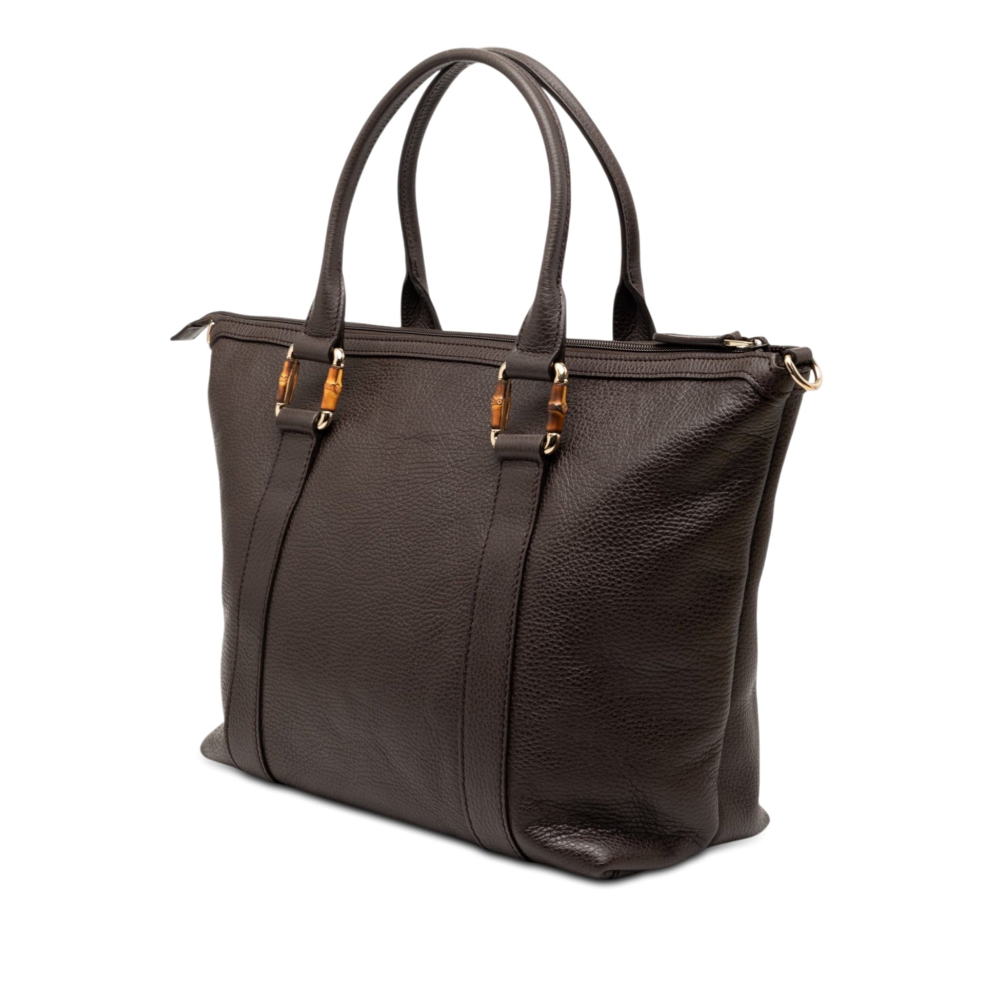 Gucci Leather Bamboo Satchel