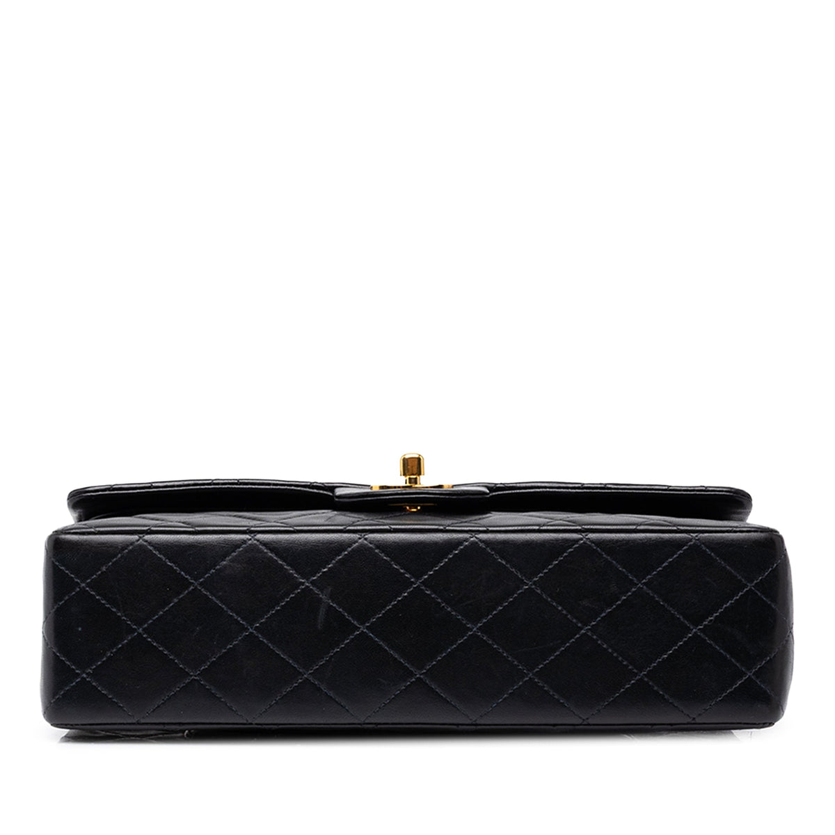 Chanel Medium Classic Lambskin Double Flap — Black