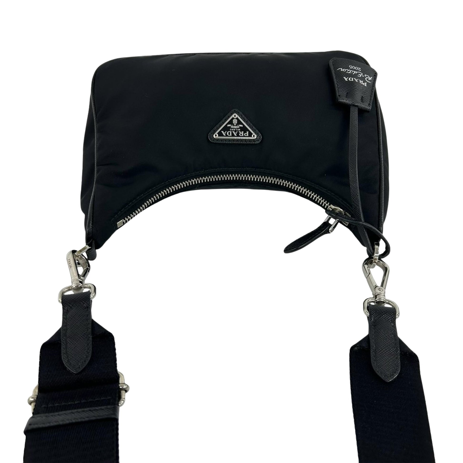Prada Saffiano Trimmed Re Nylon Re Edition 2005 Satchel
