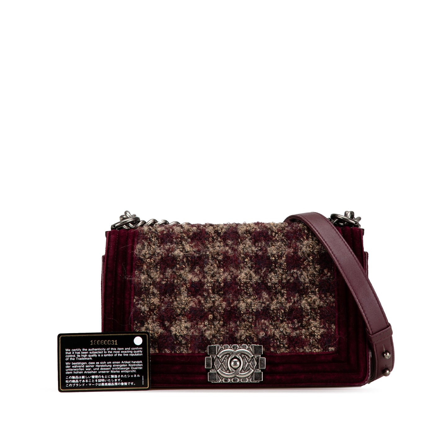 Chanel Old Medium Velvet and Tweed Boy Flap