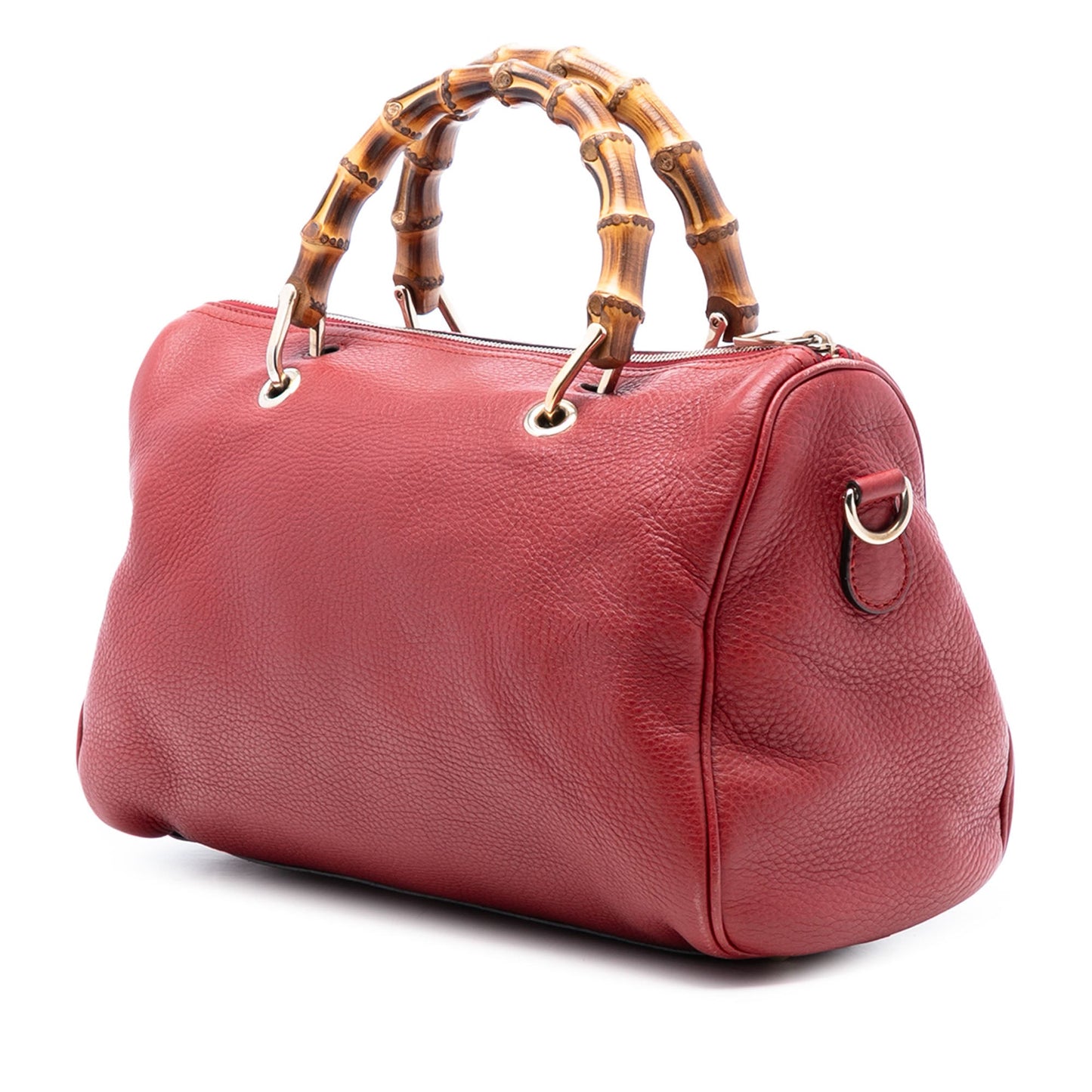 Gucci Medium Calfskin Bamboo Shopper Boston Bag